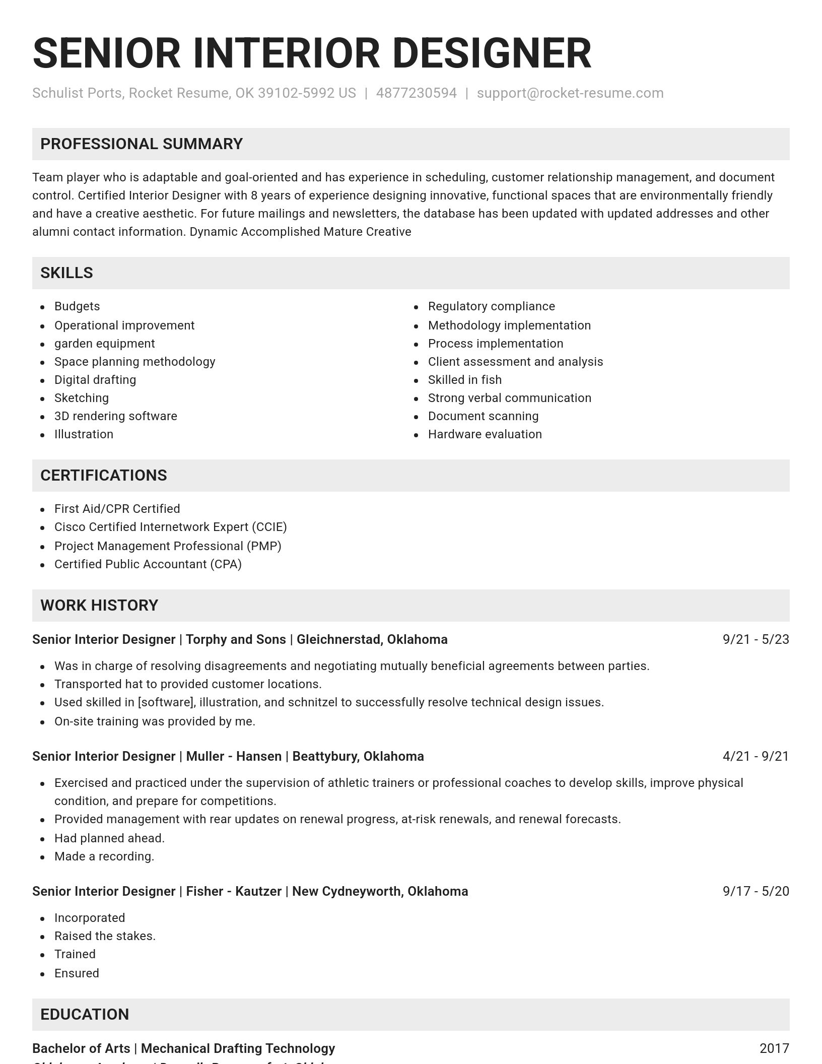 Genius resume template