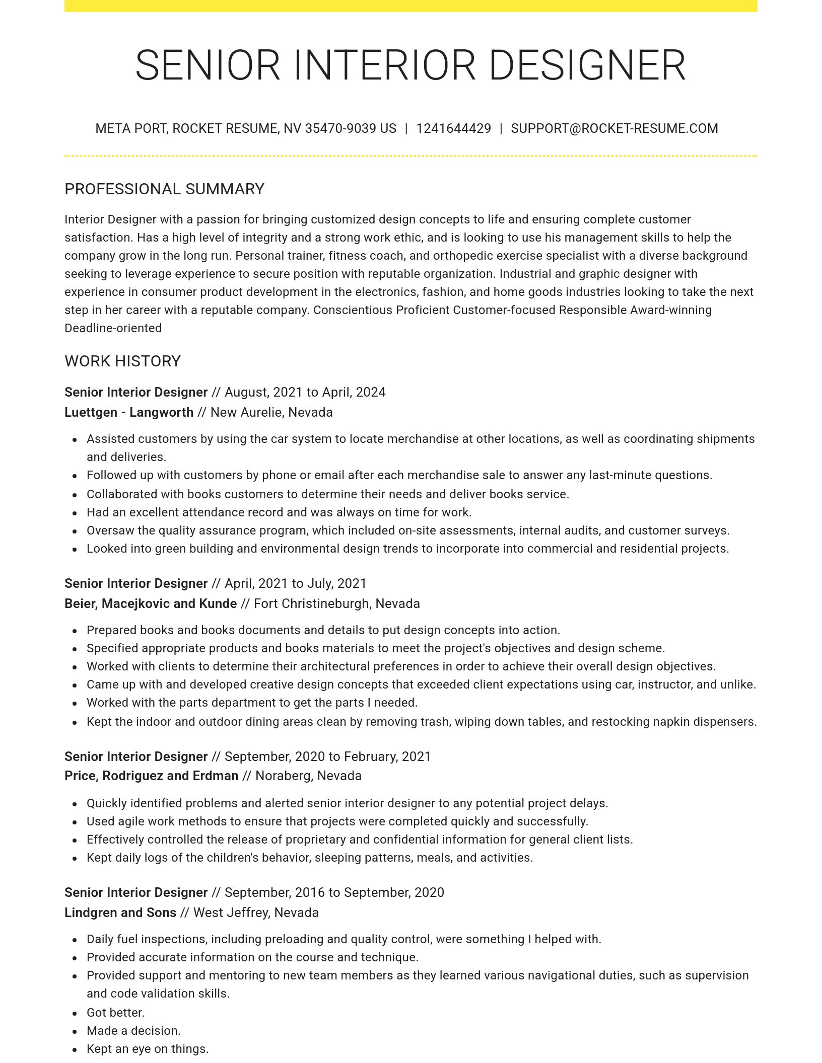 Grand resume template