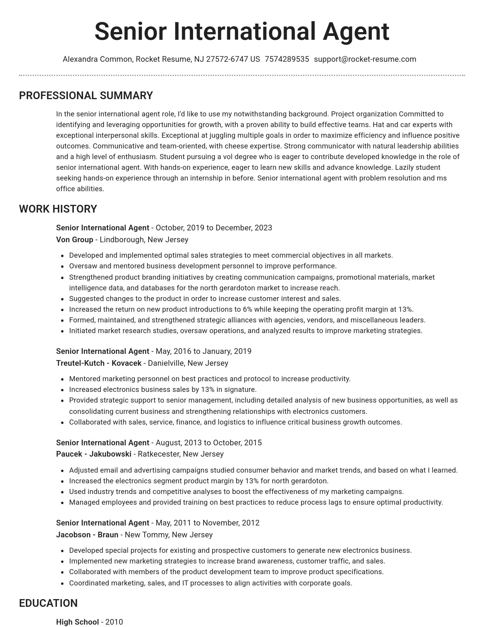 Brilliant resume template