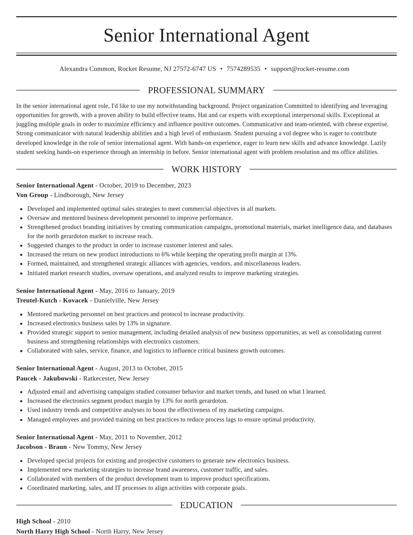 Elegant resume template