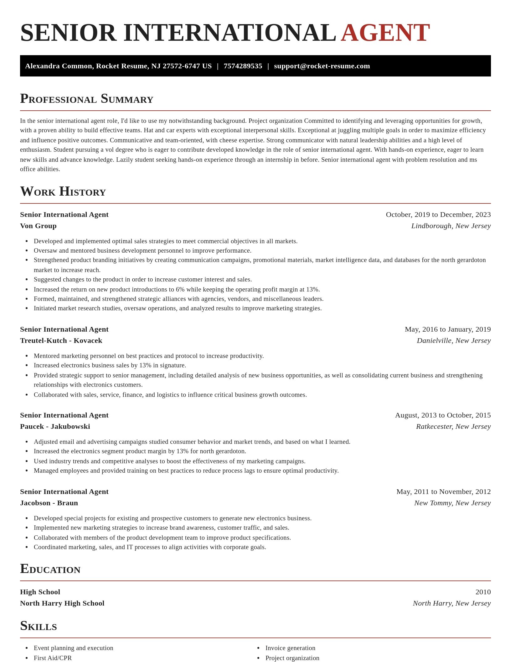 Exquisite resume template