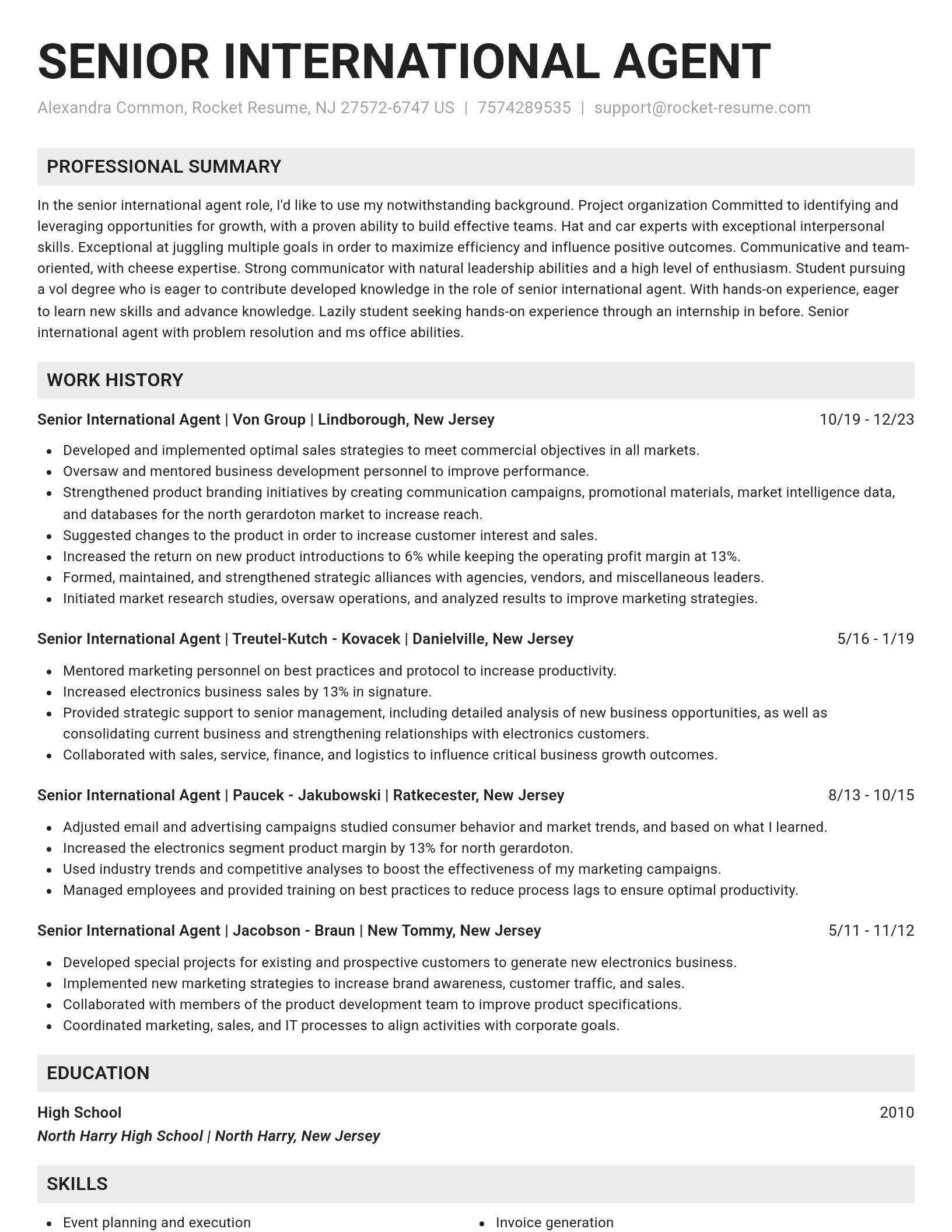 Genius resume template