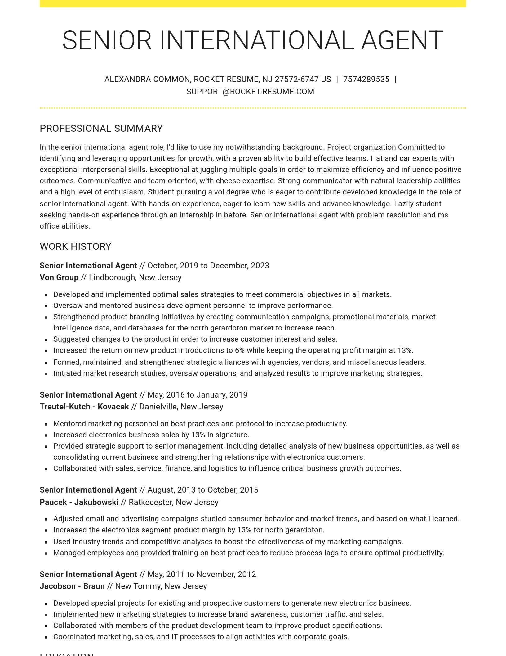 Grand resume template