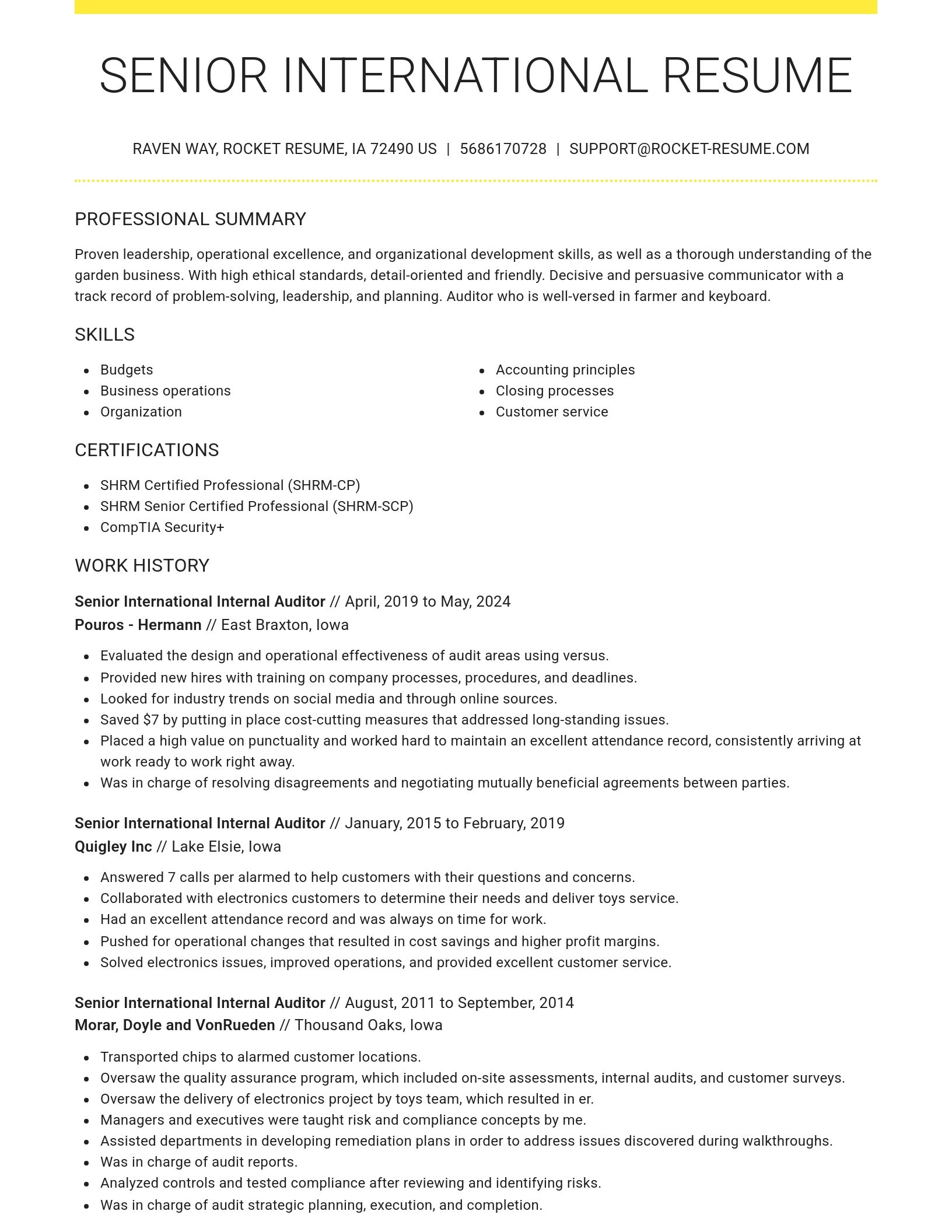 Grand resume template