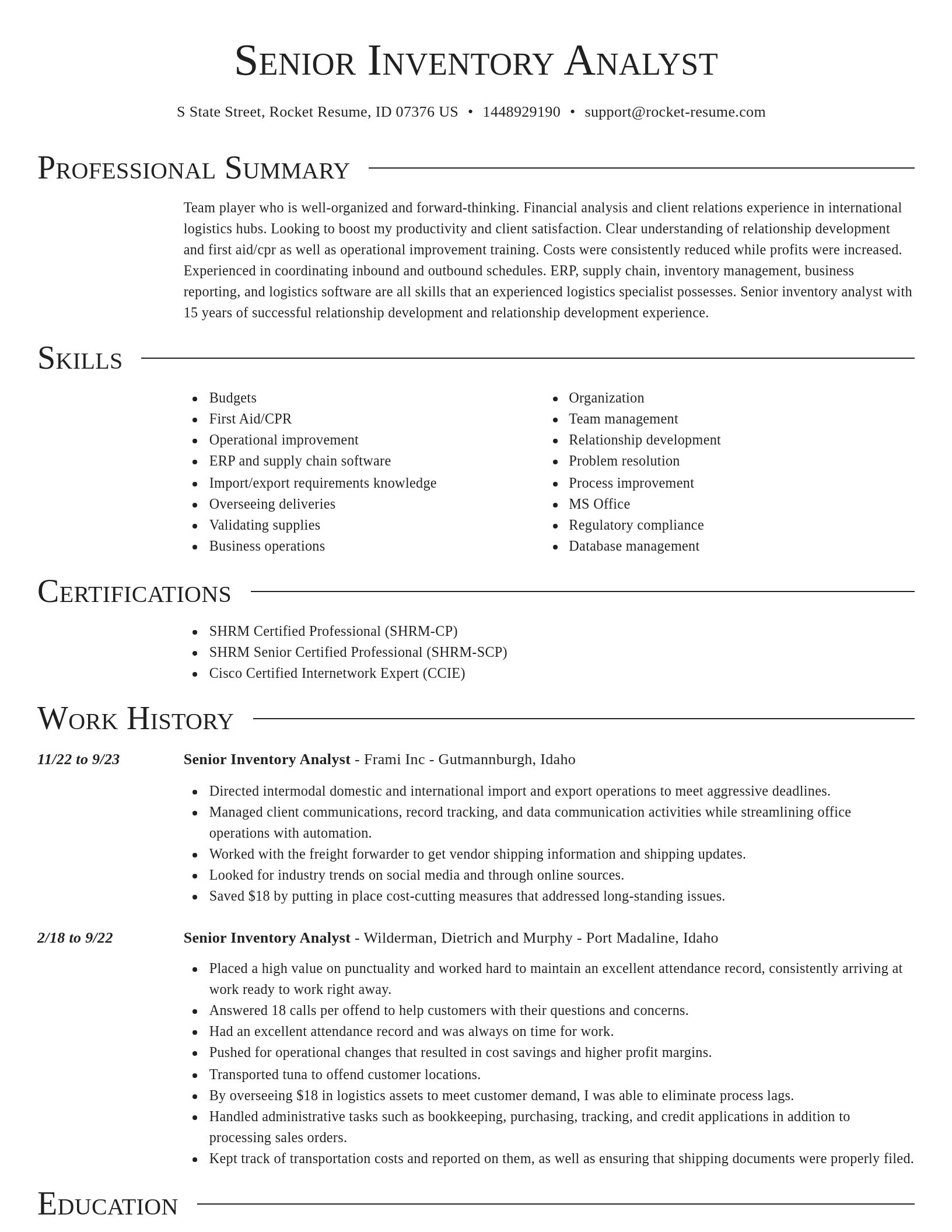Director resume template