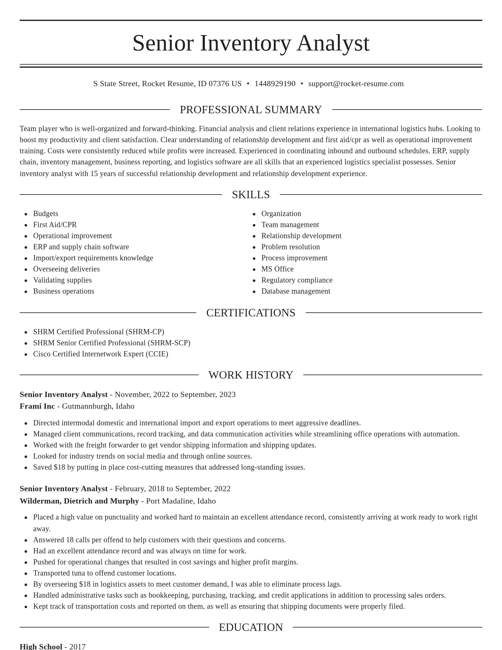 Elegant resume template