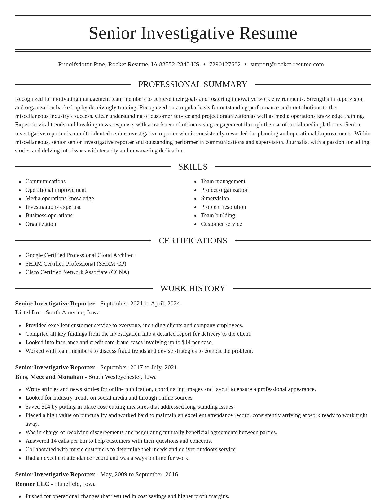 Elegant resume template