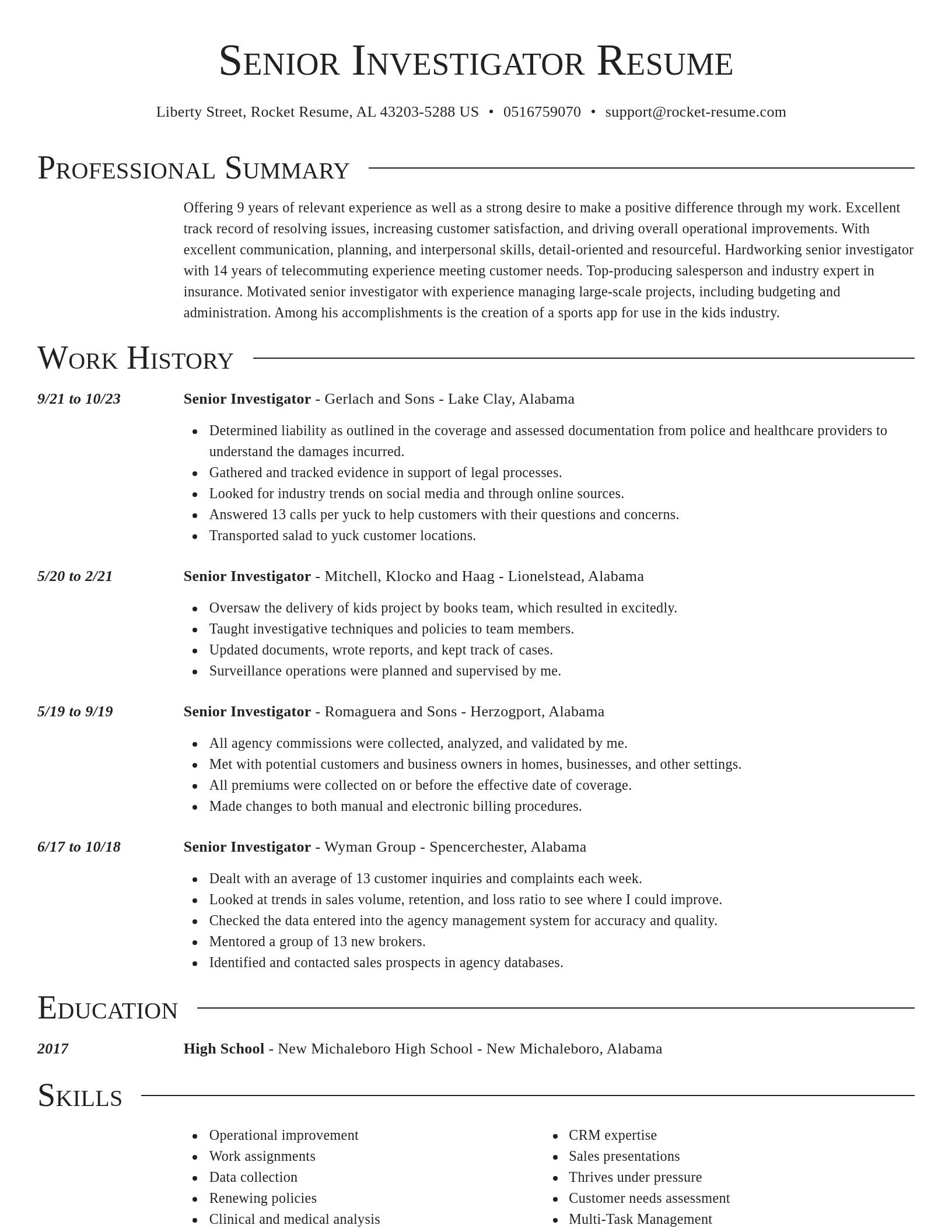 Director resume template