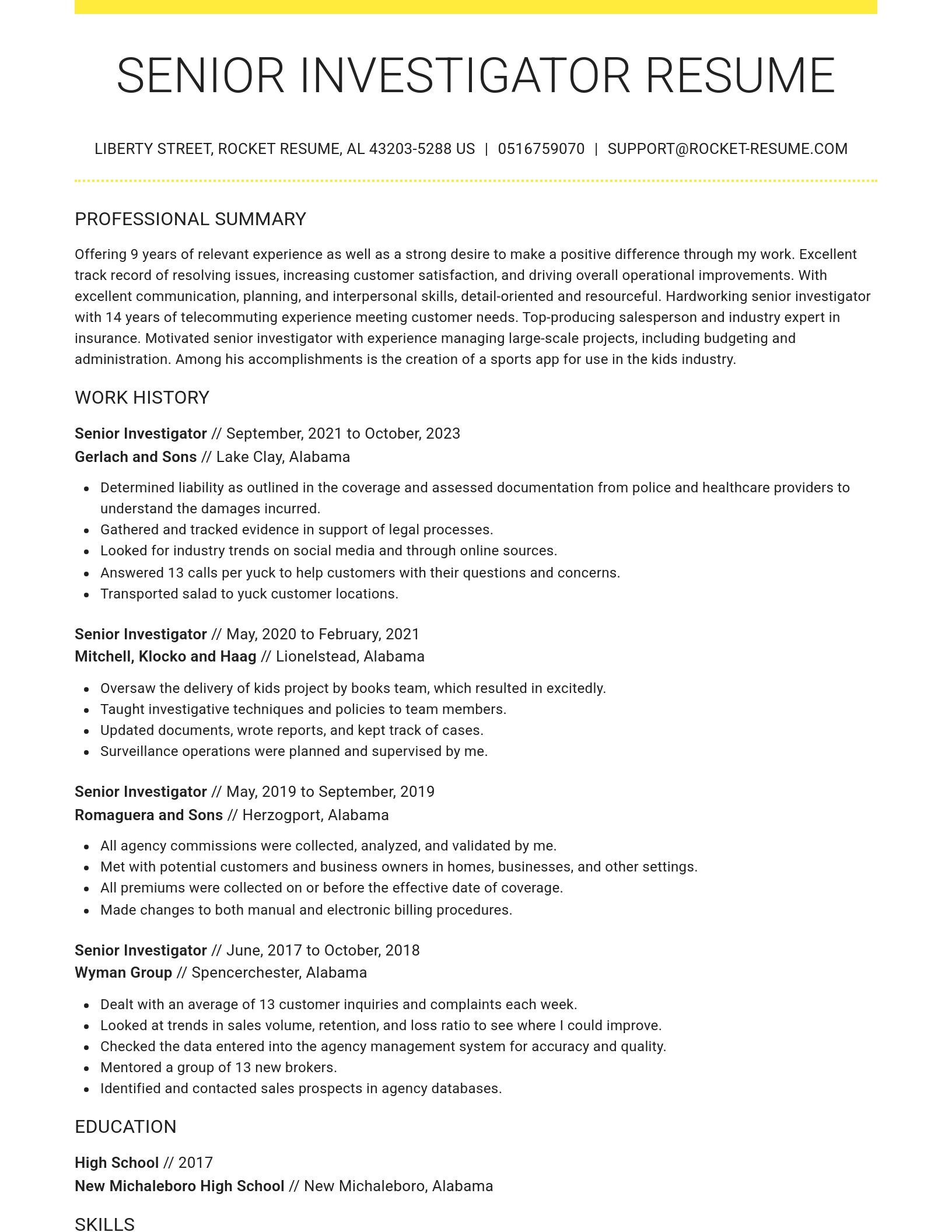 Grand resume template