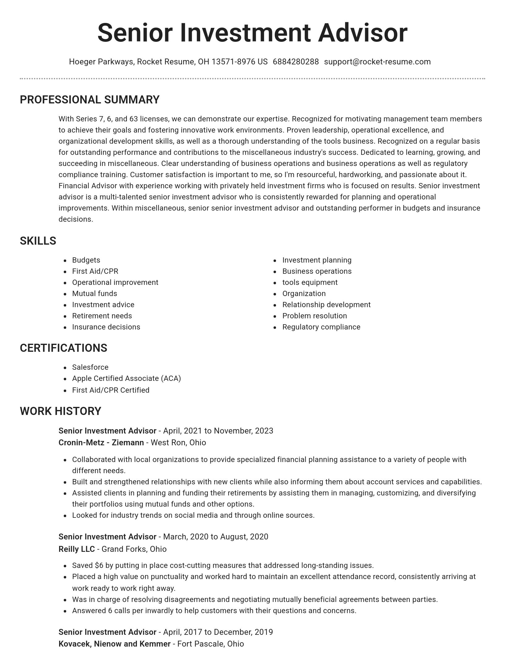 Brilliant resume template