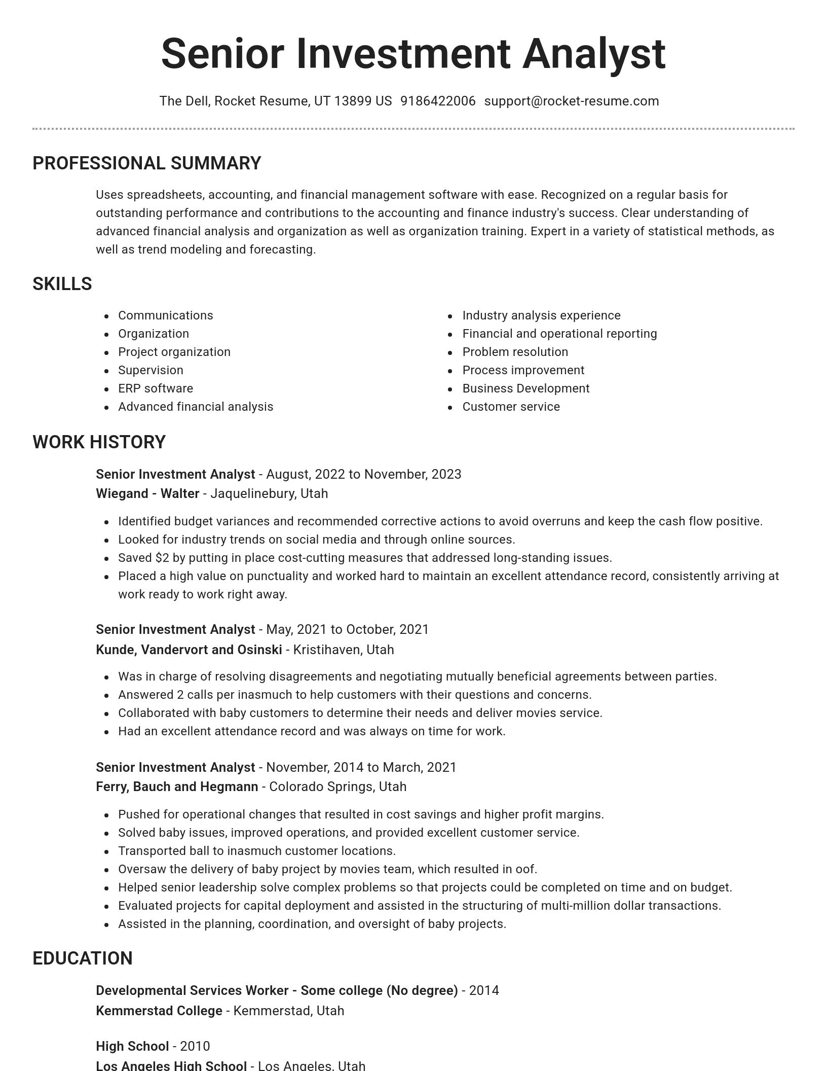 Brilliant resume template