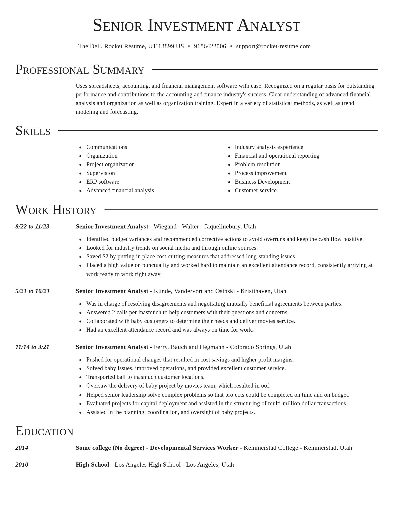 Director resume template