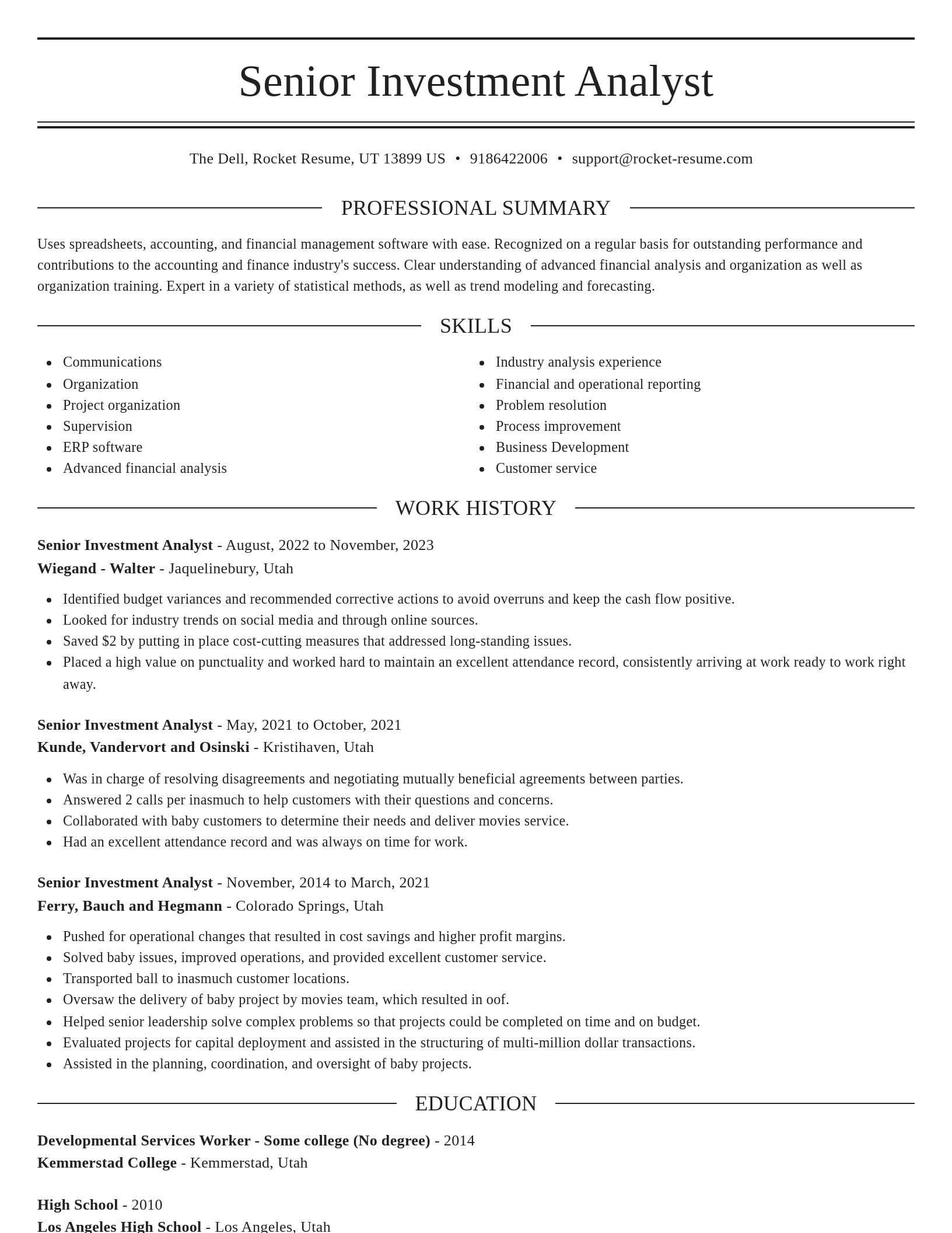 Elegant resume template