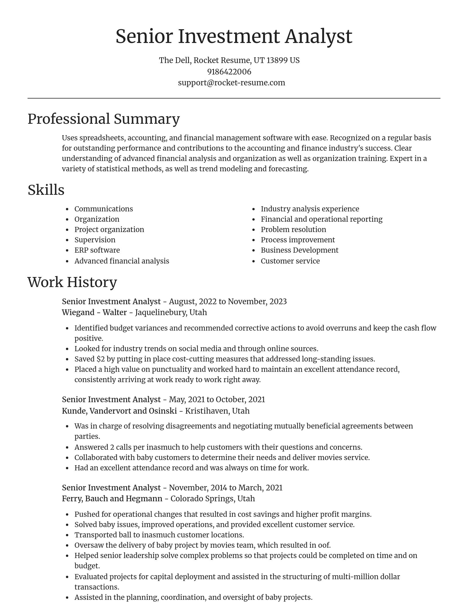 Focal Point resume template