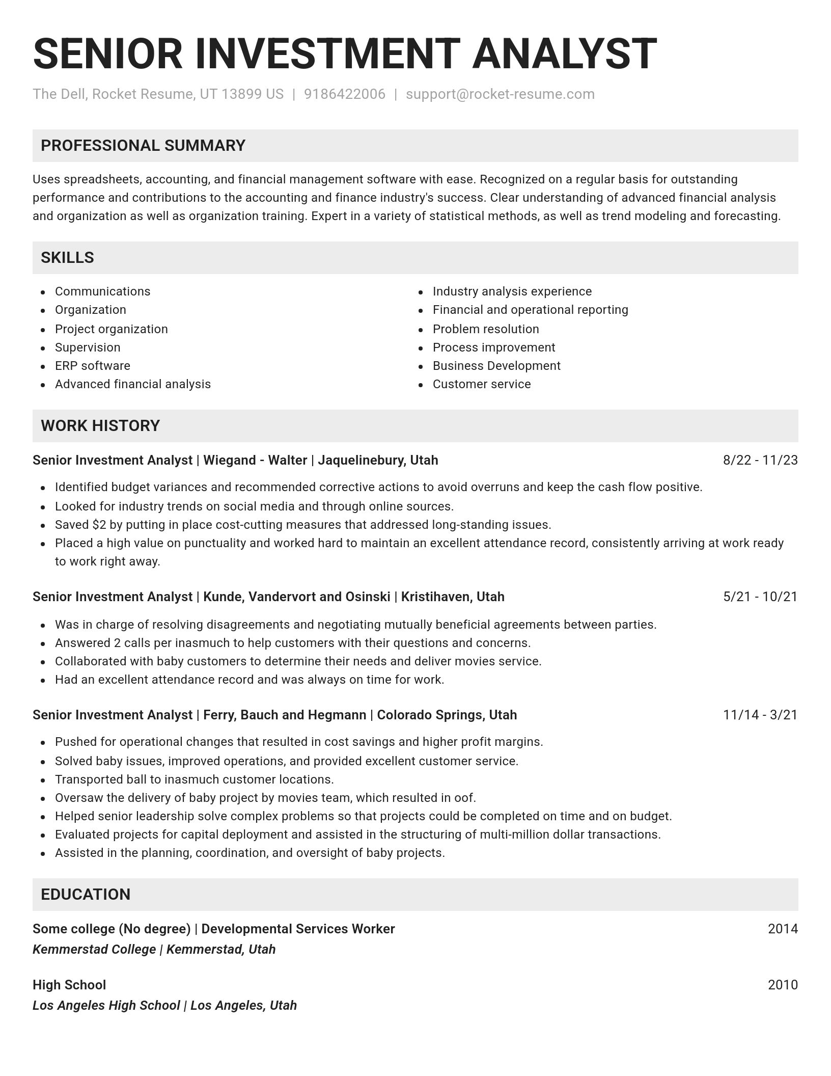 Genius resume template