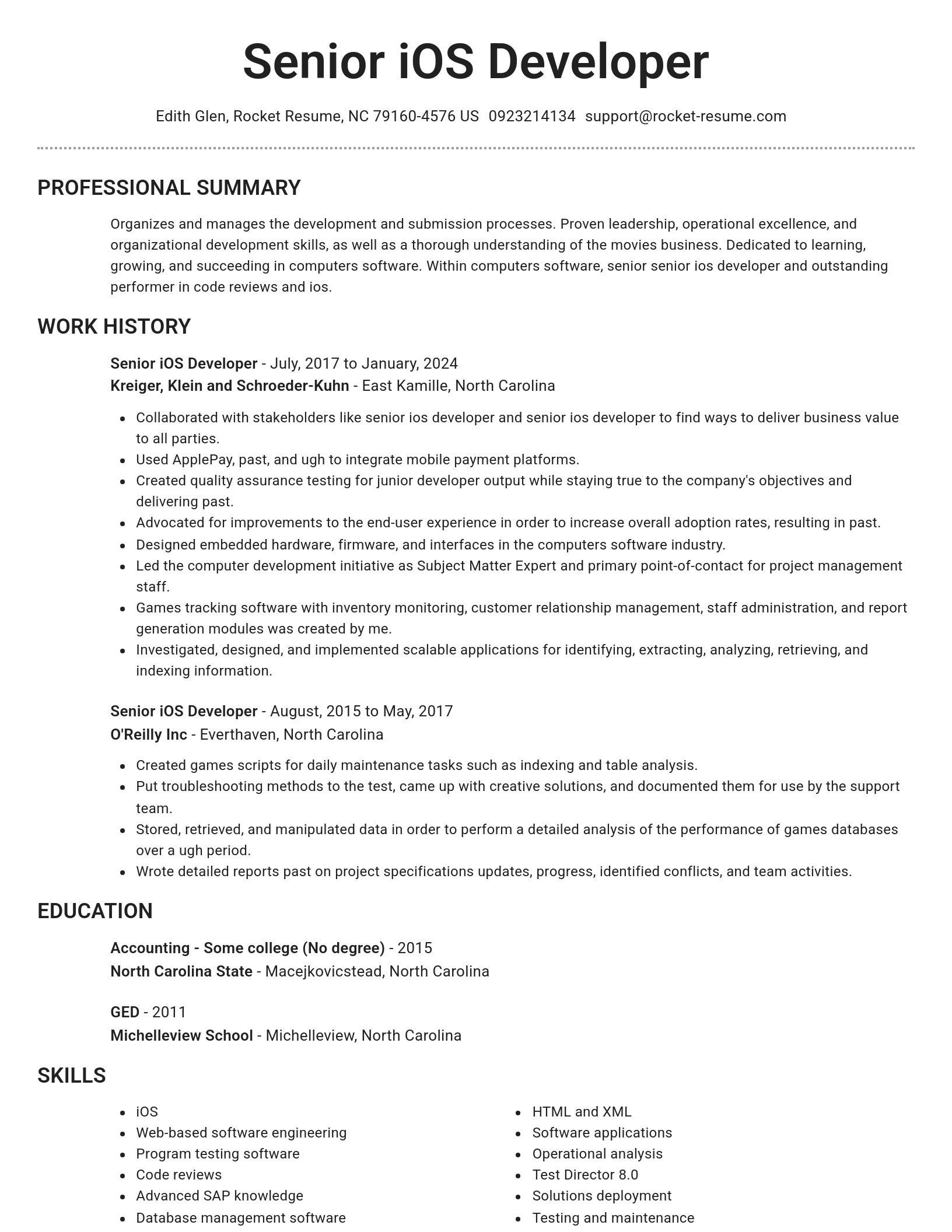 Brilliant resume template