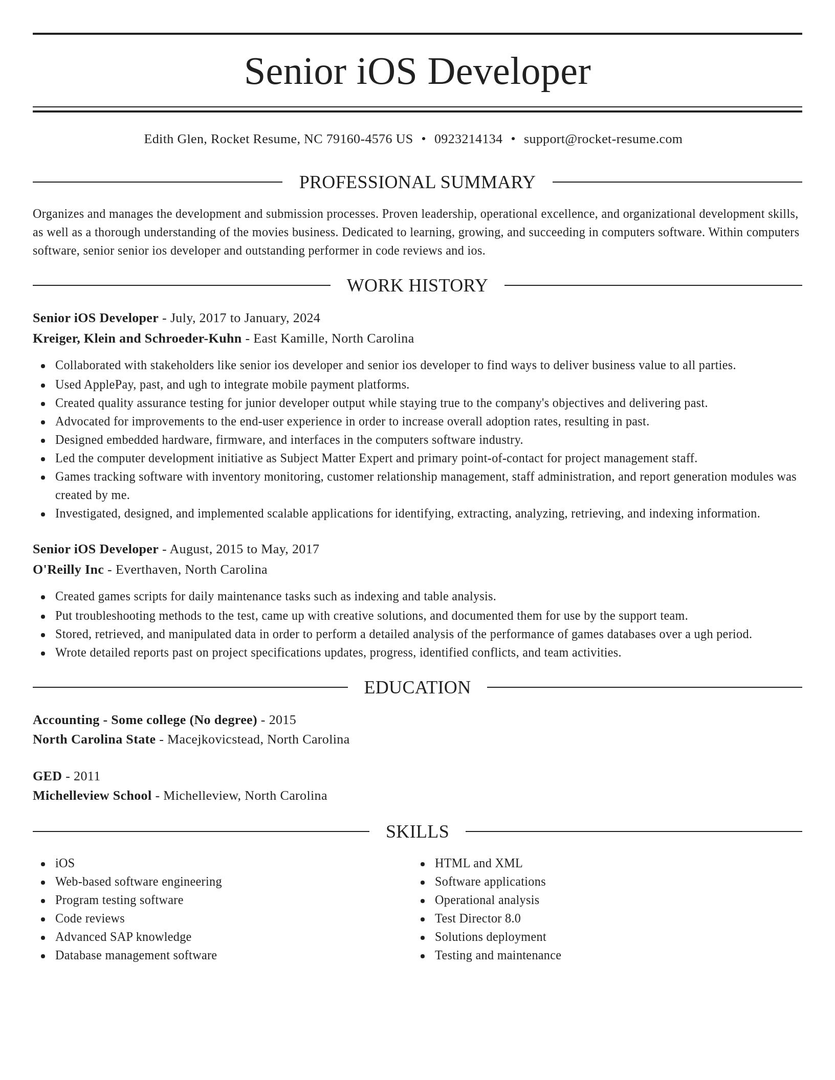 Elegant resume template
