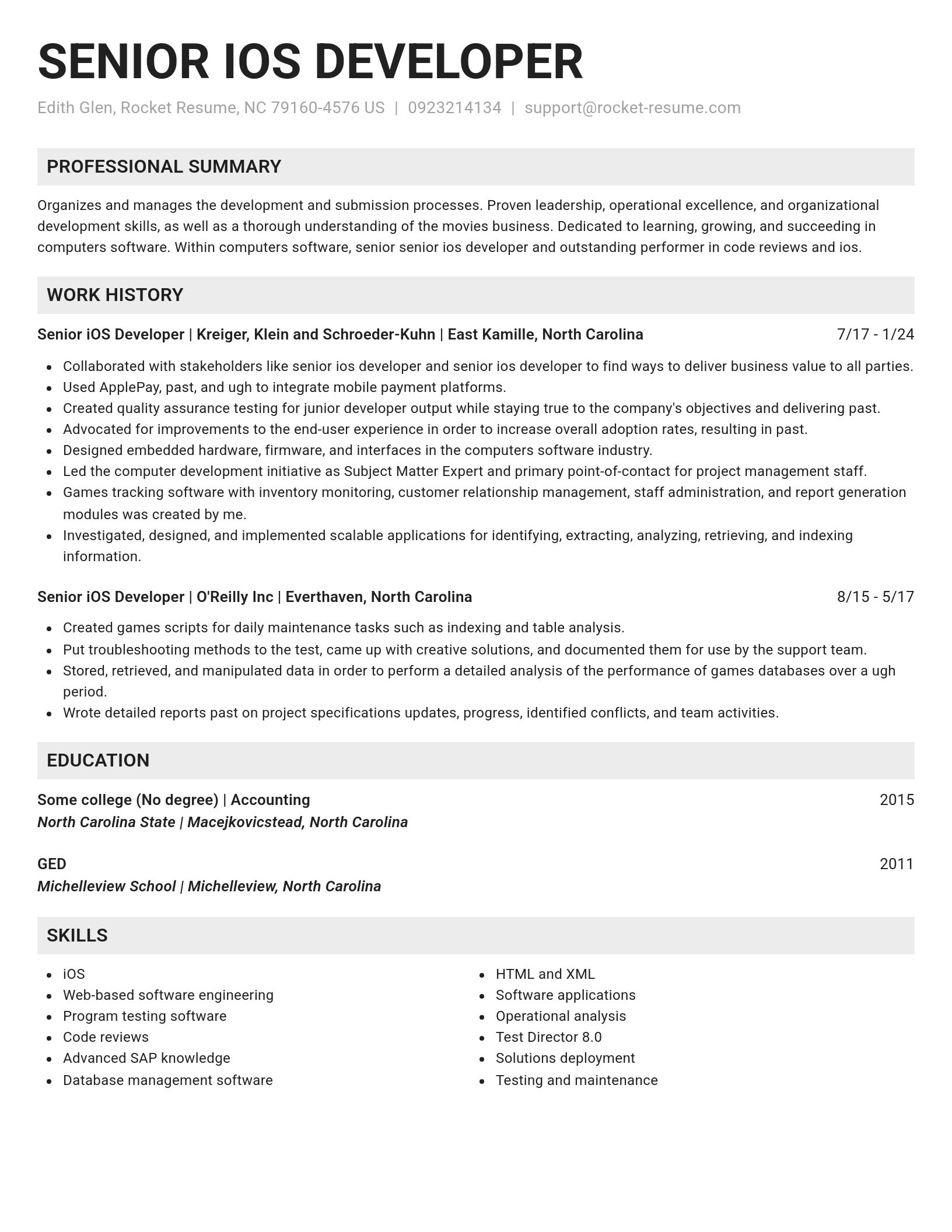Genius resume template