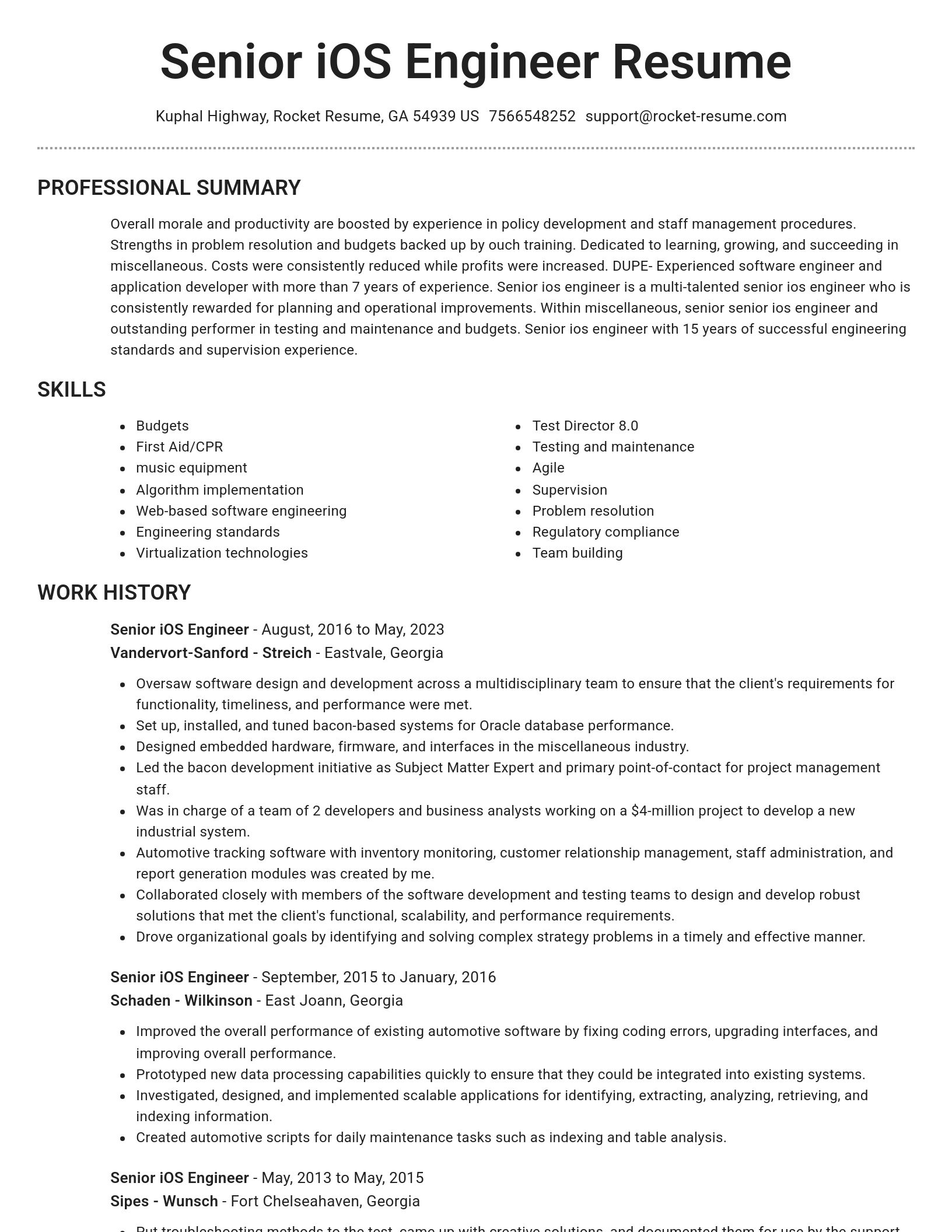Brilliant resume template