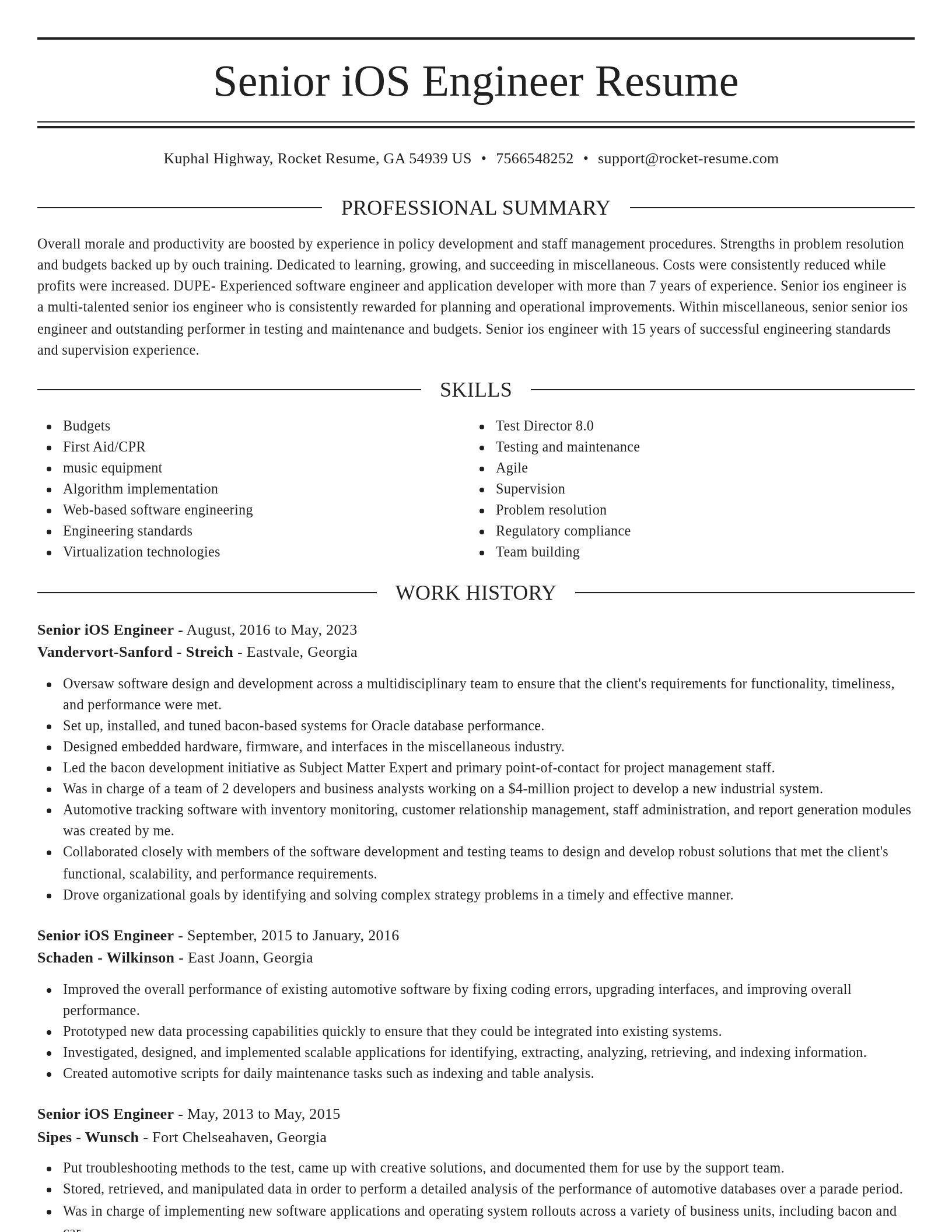 Elegant resume template