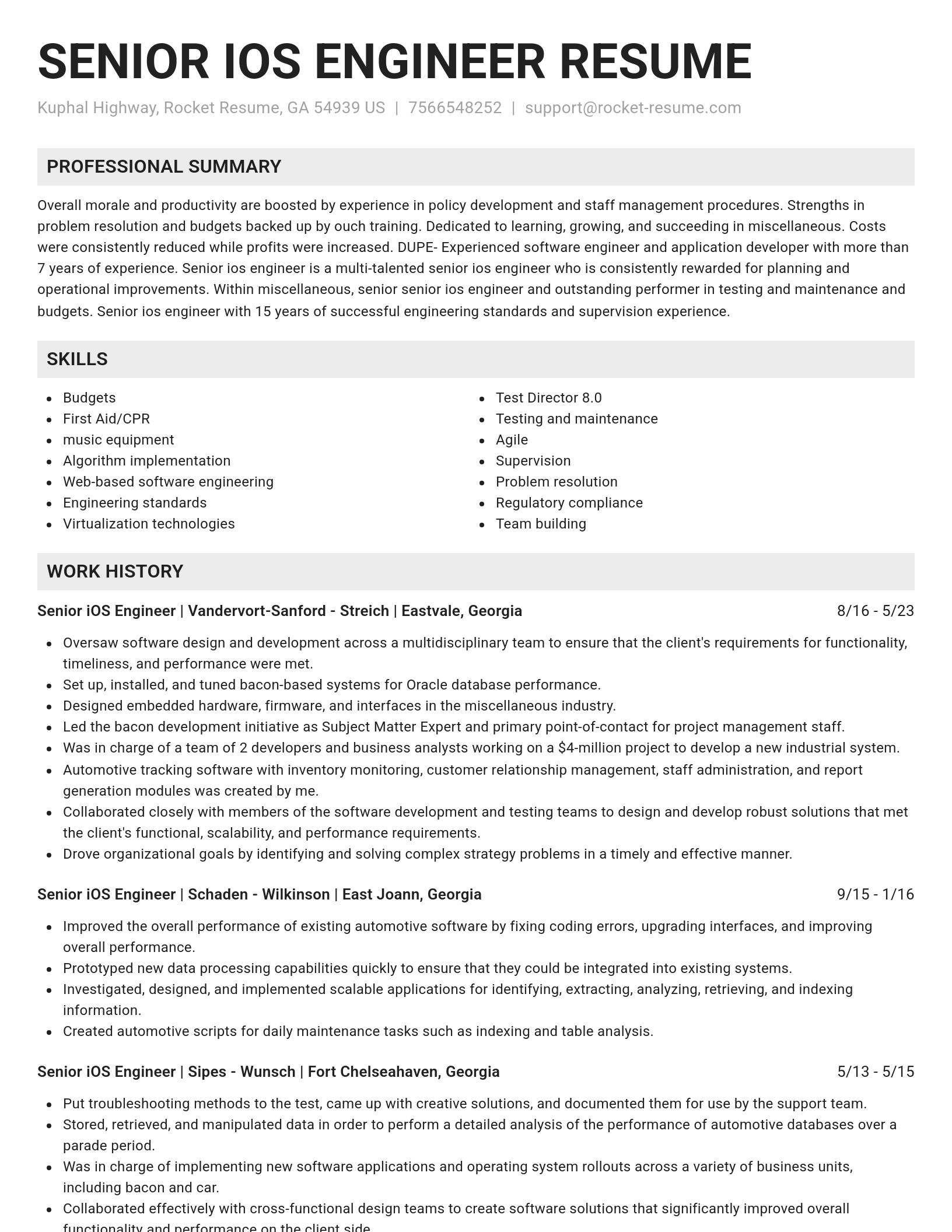 Genius resume template