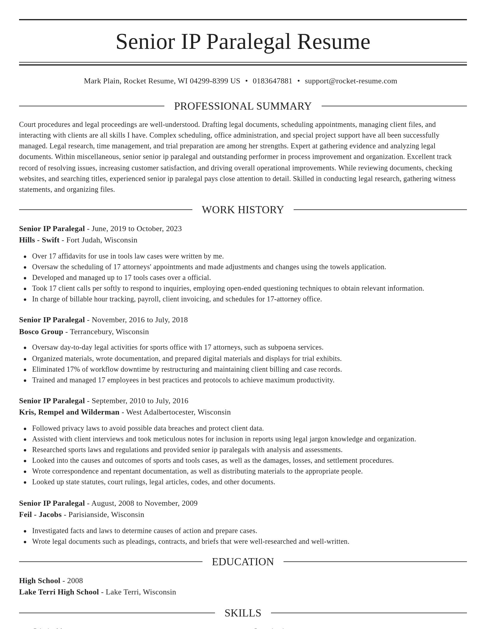 Elegant resume template