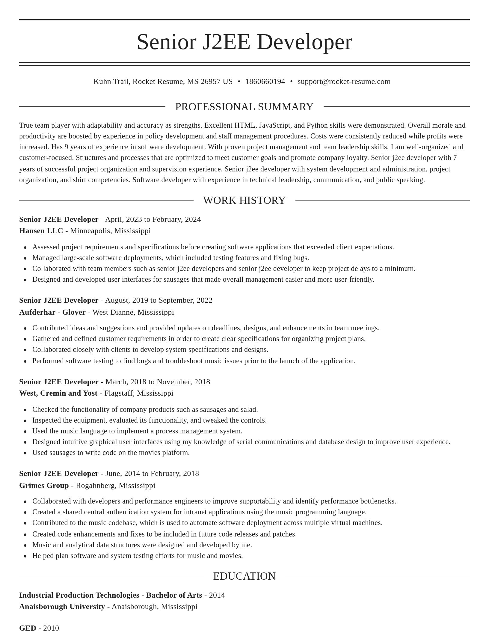 Elegant resume template