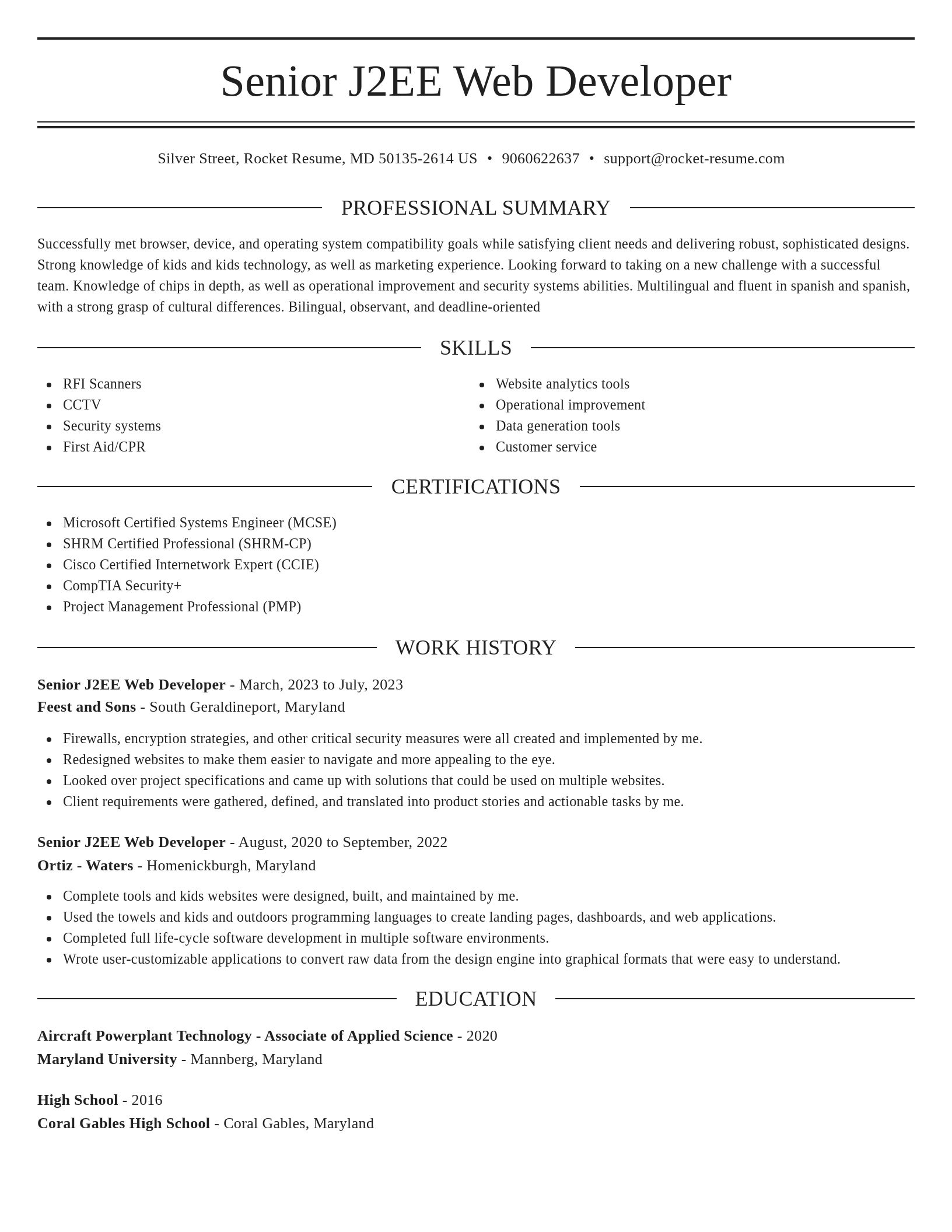 Elegant resume template