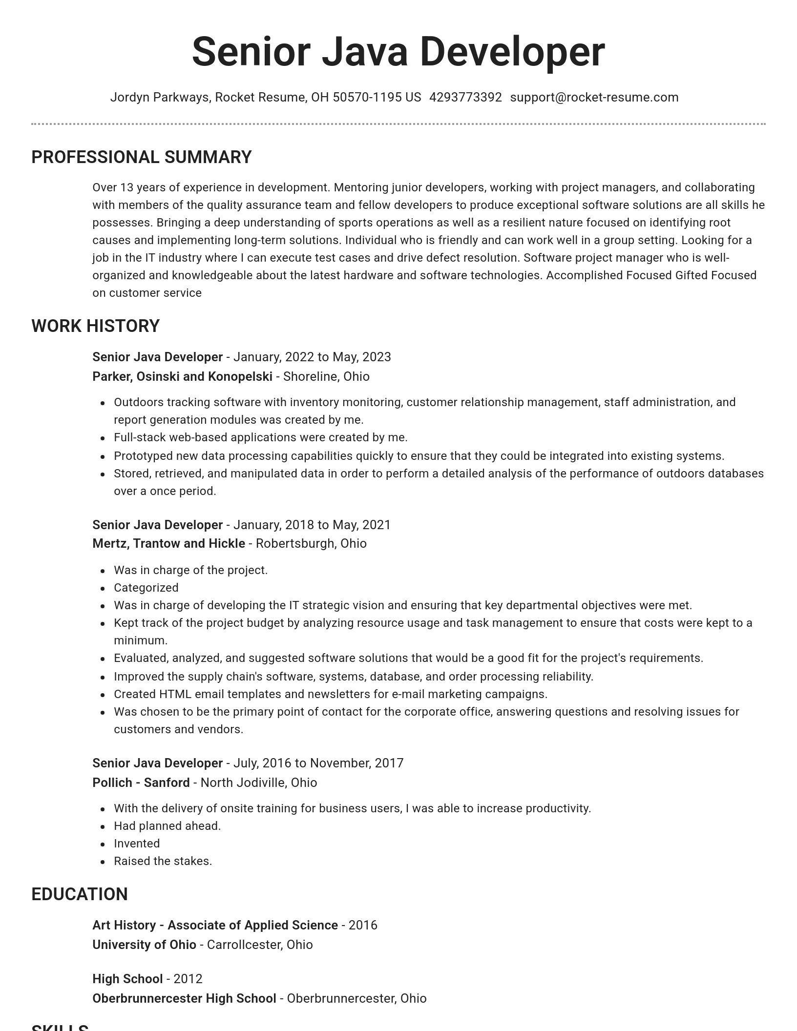 Brilliant resume template