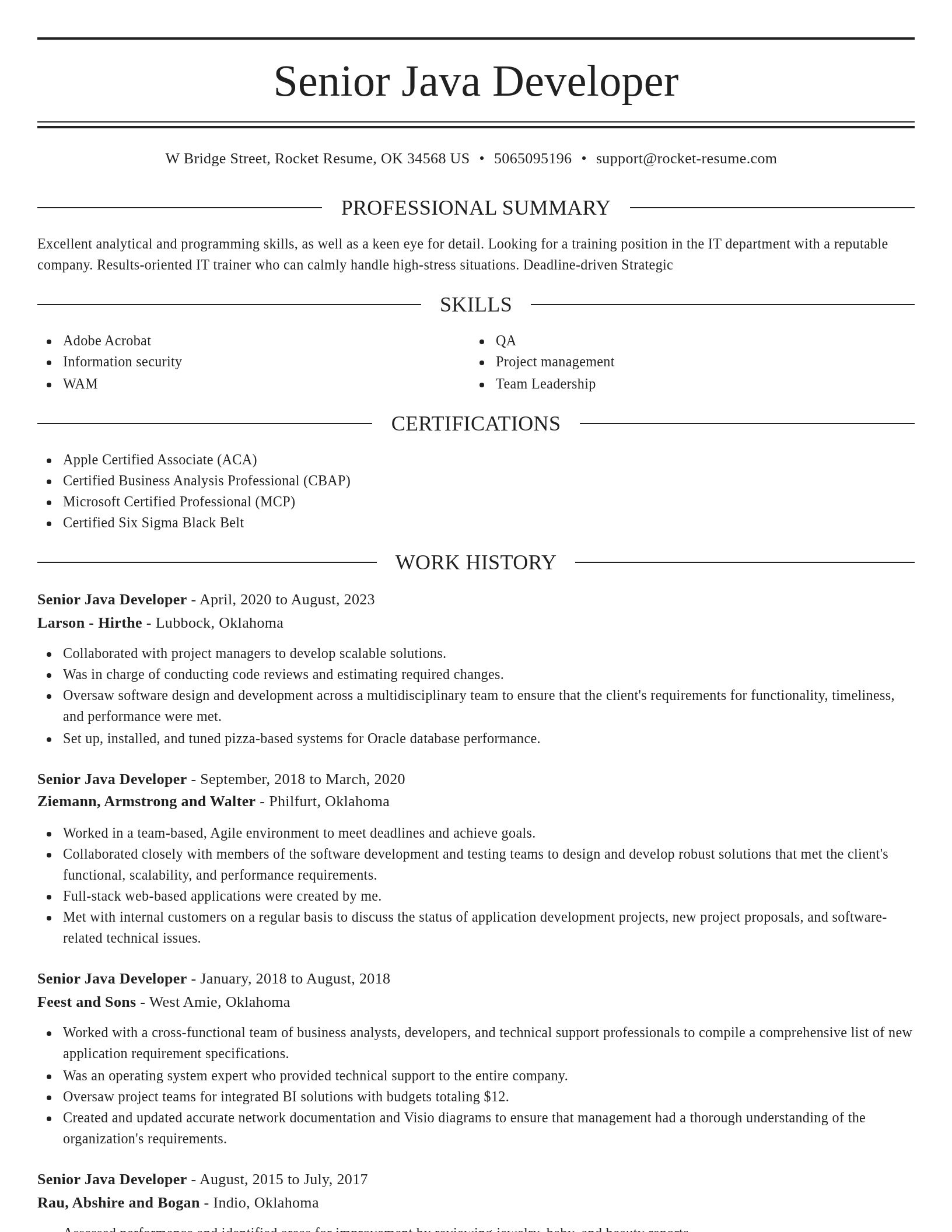 Elegant resume template