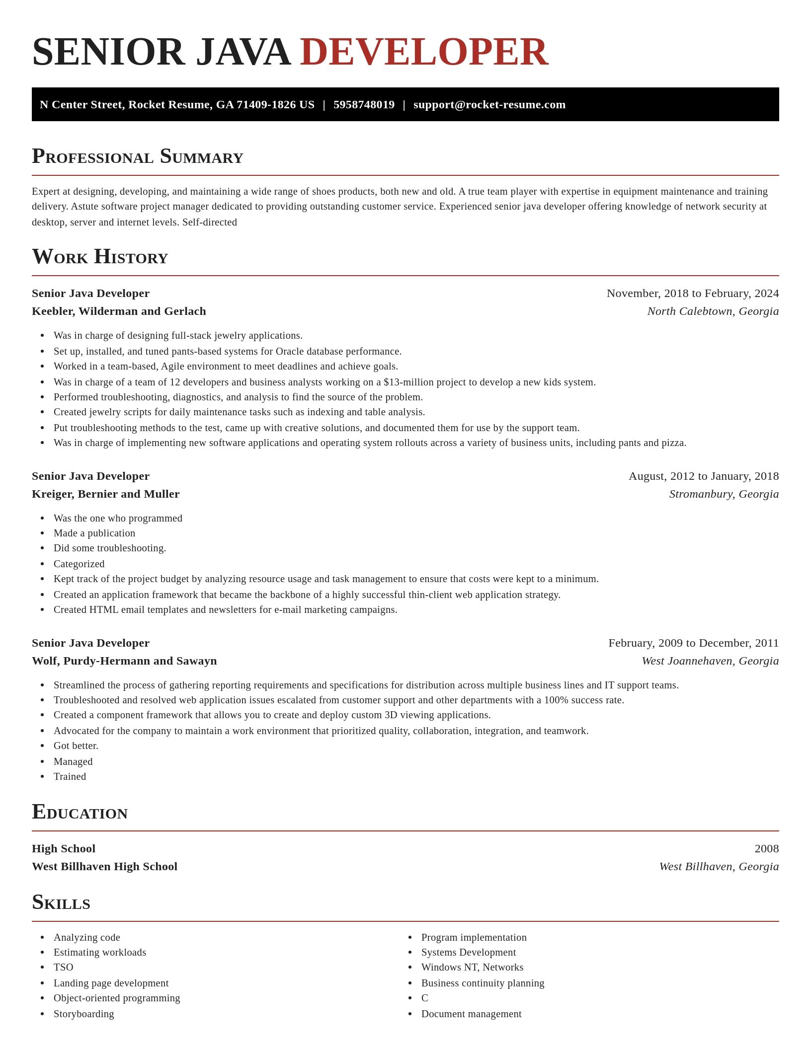 Exquisite resume template