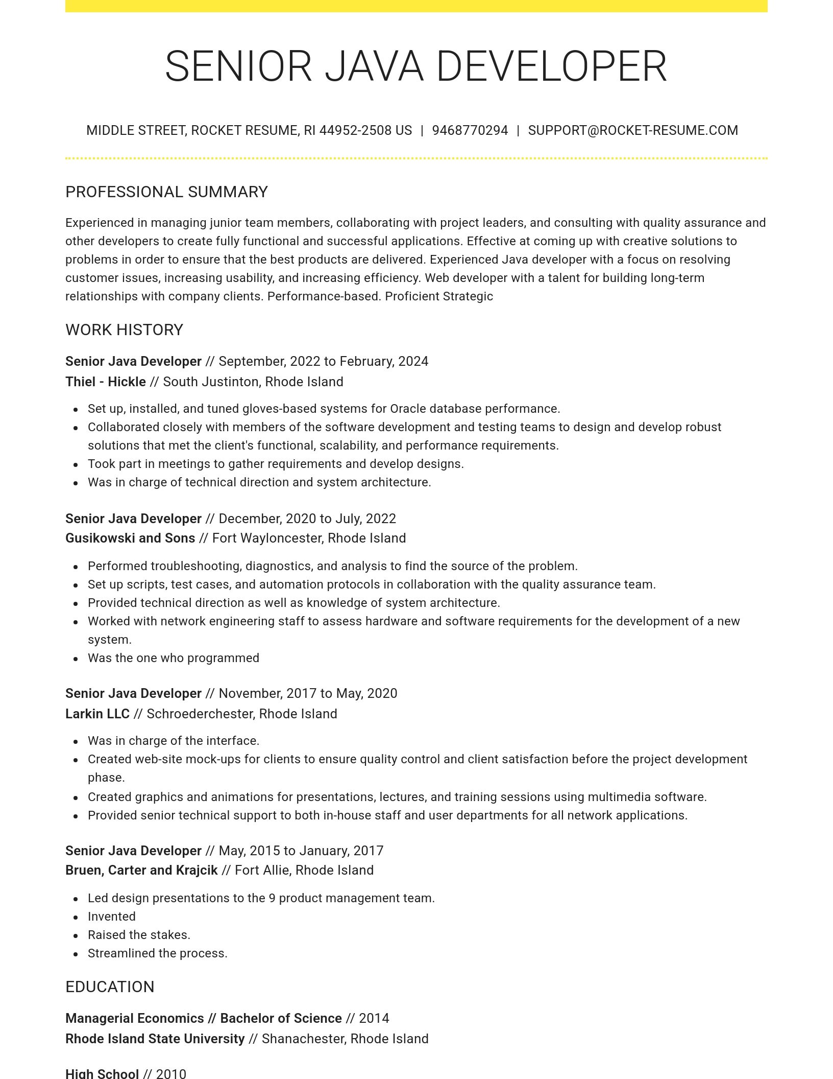 Grand resume template