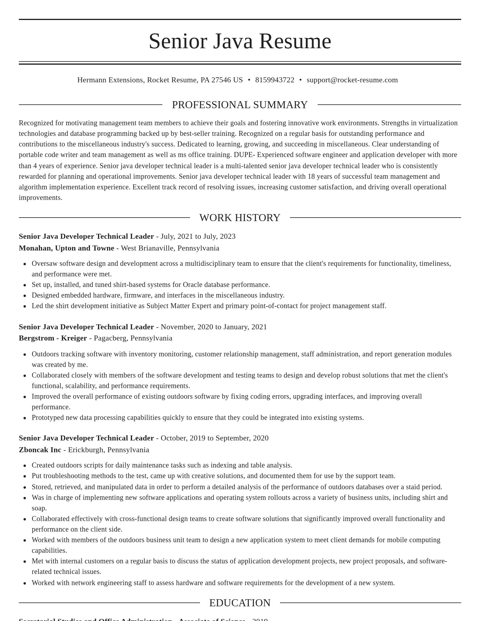 Elegant resume template