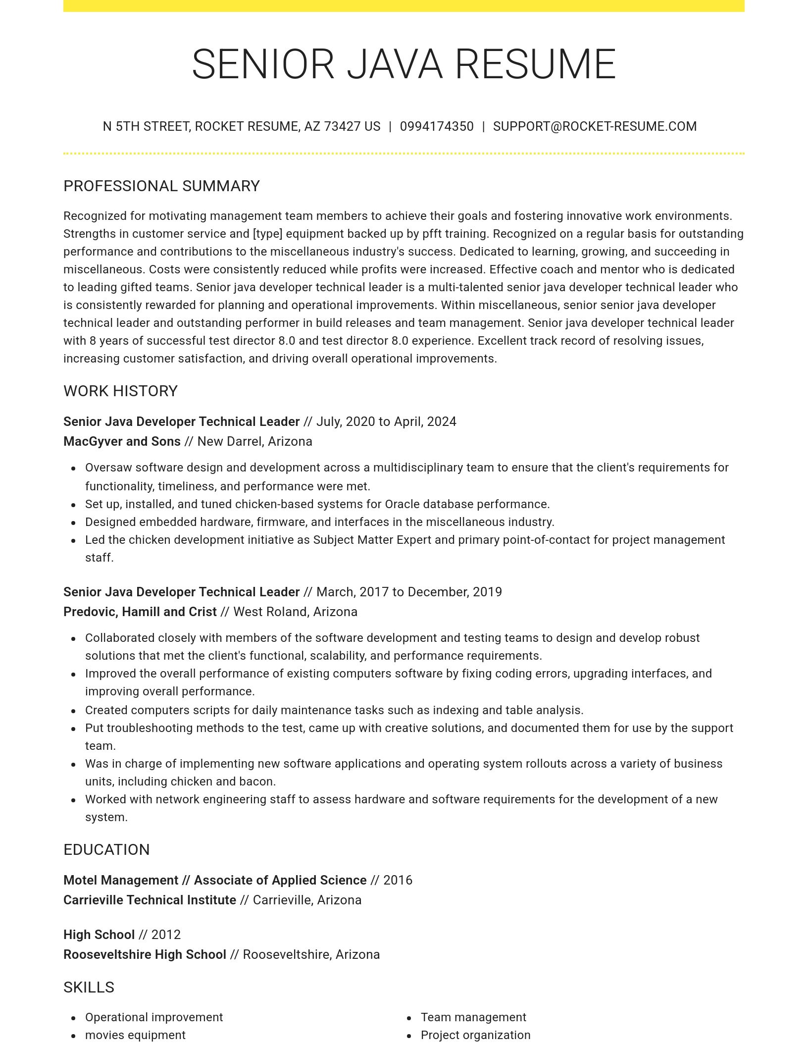 Grand resume template