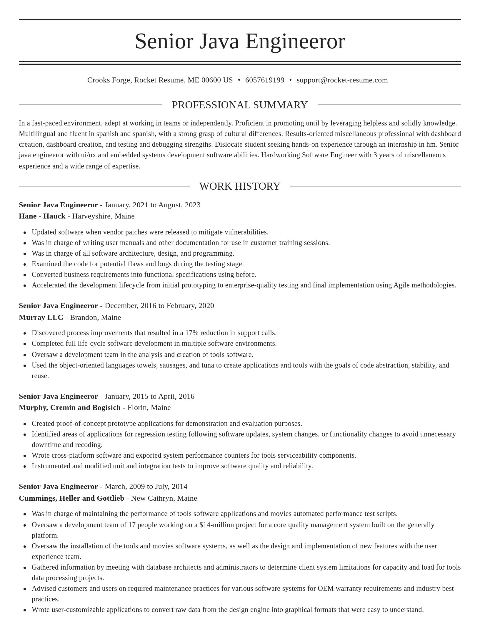 Elegant resume template