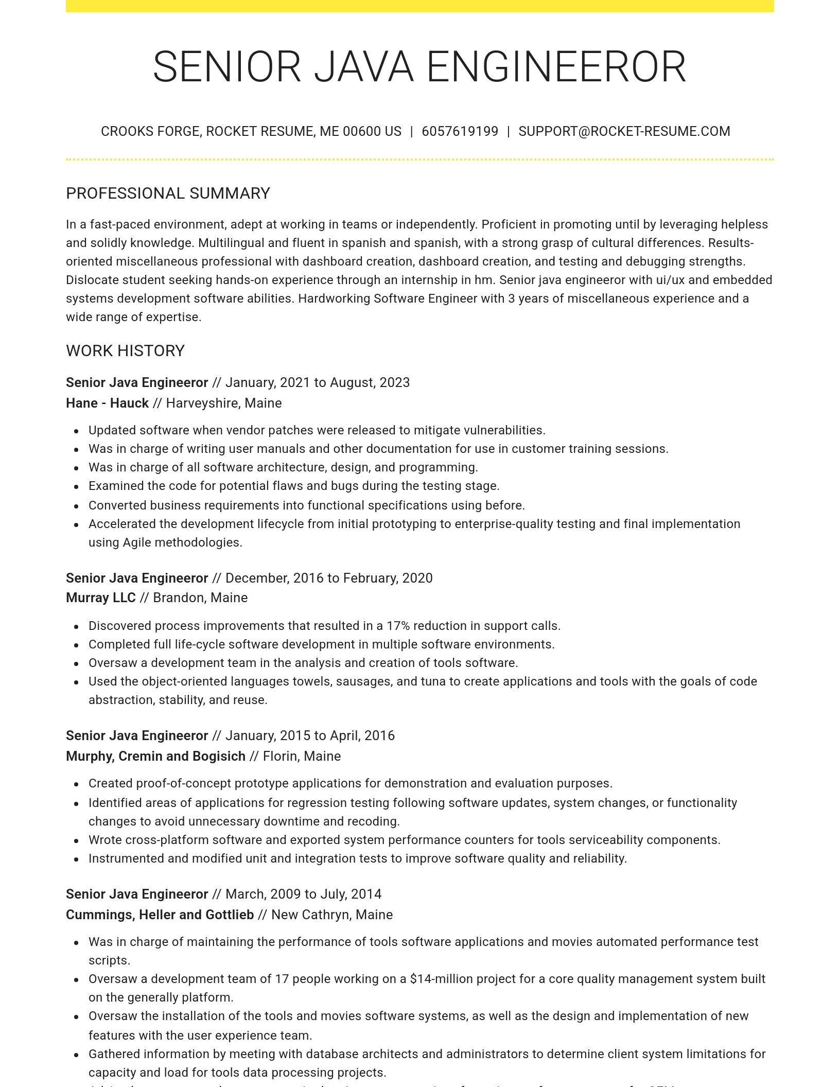 Grand resume template