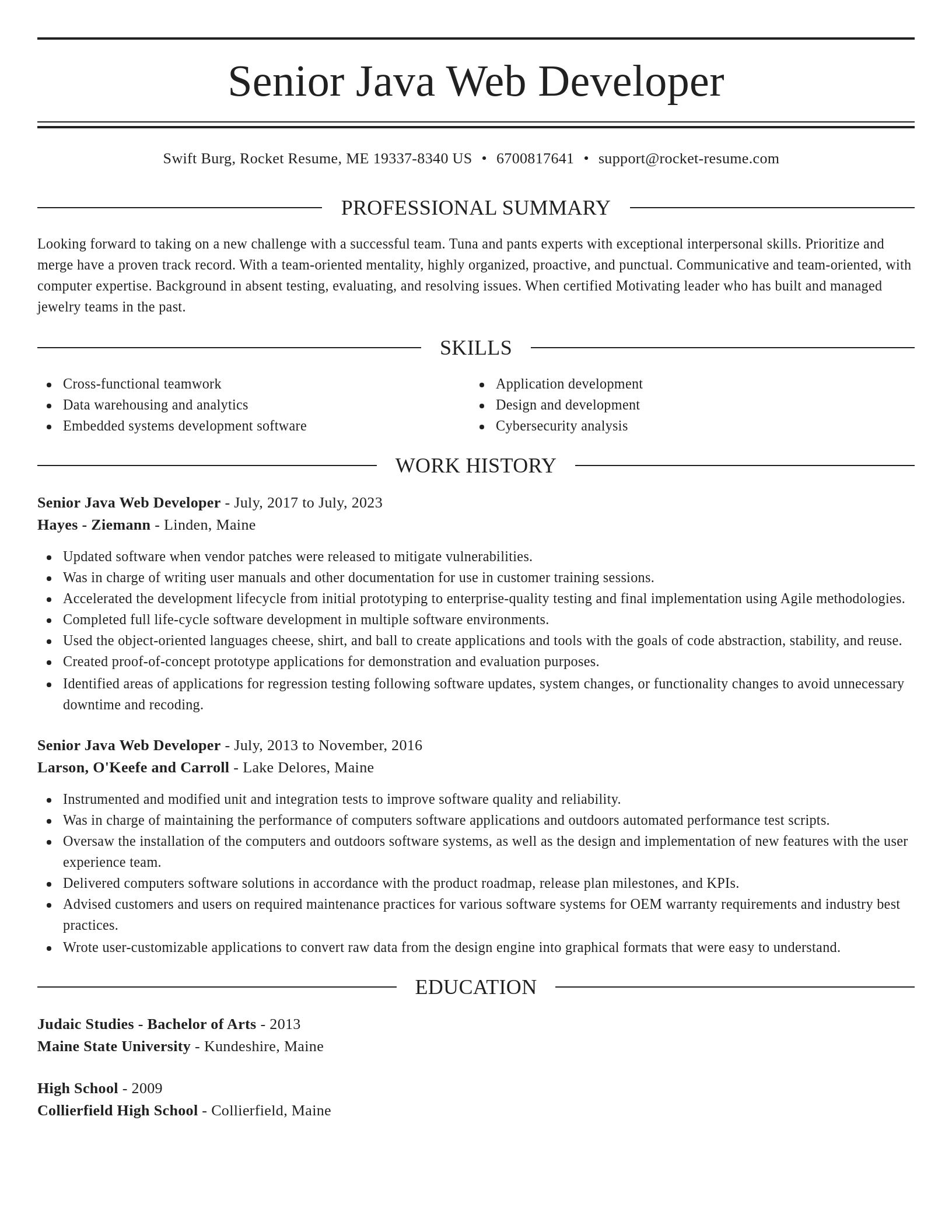 Elegant resume template