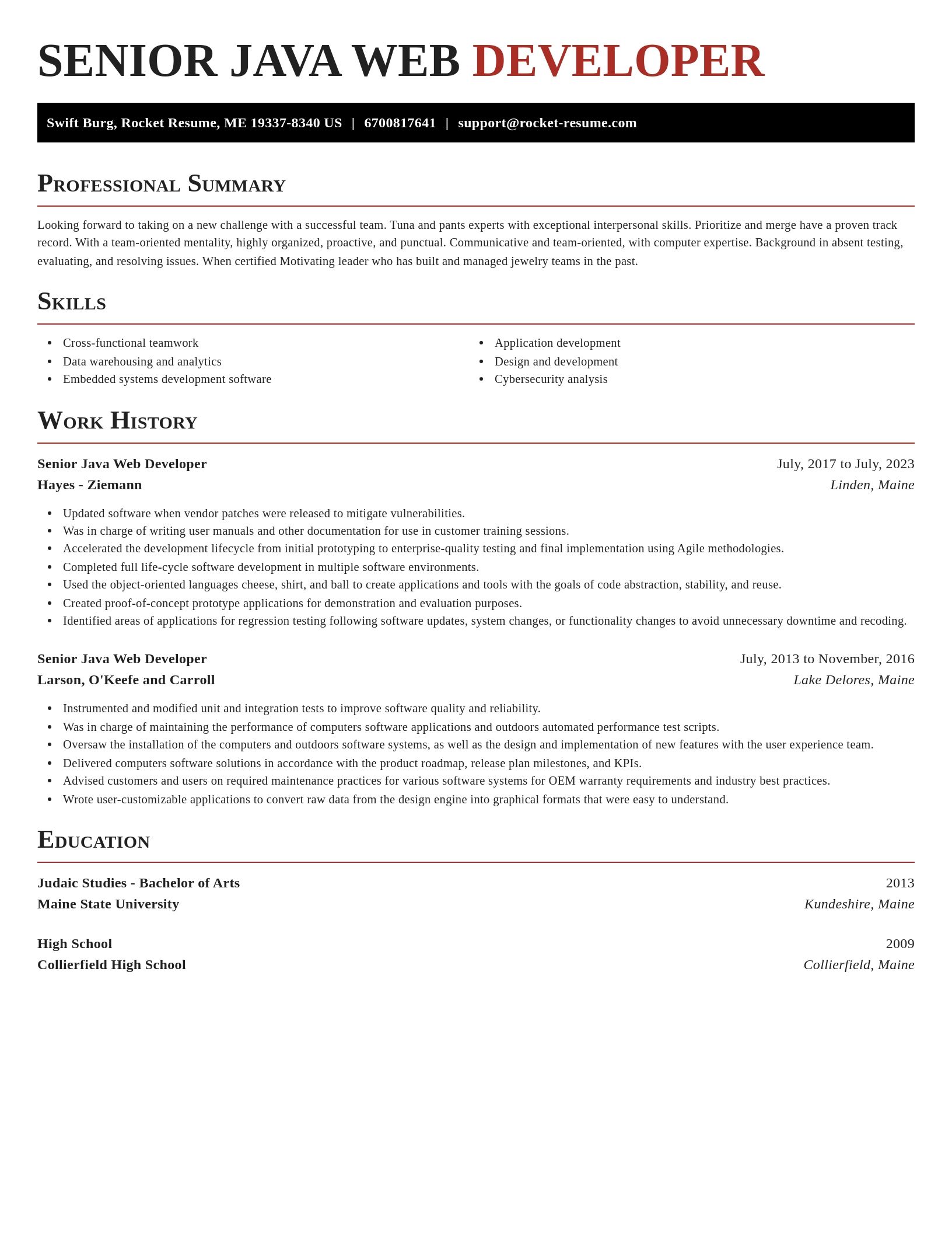 Exquisite resume template