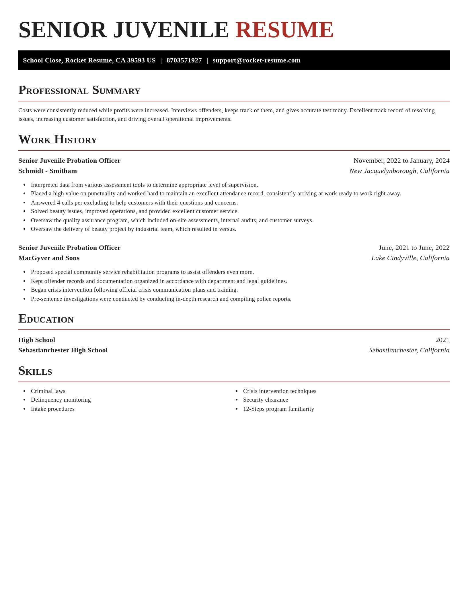 Exquisite resume template