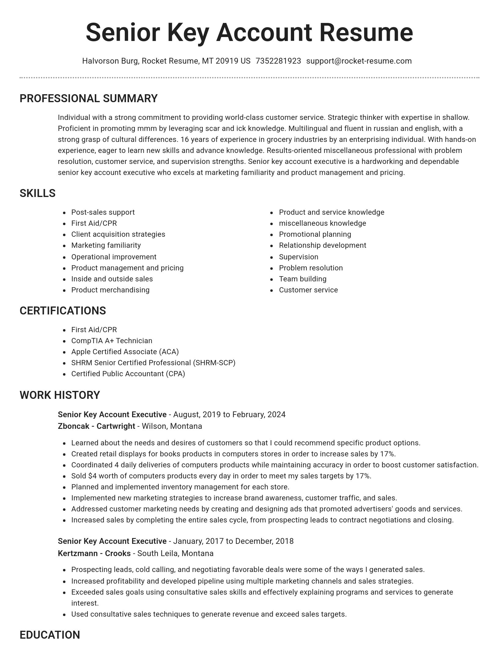 Brilliant resume template