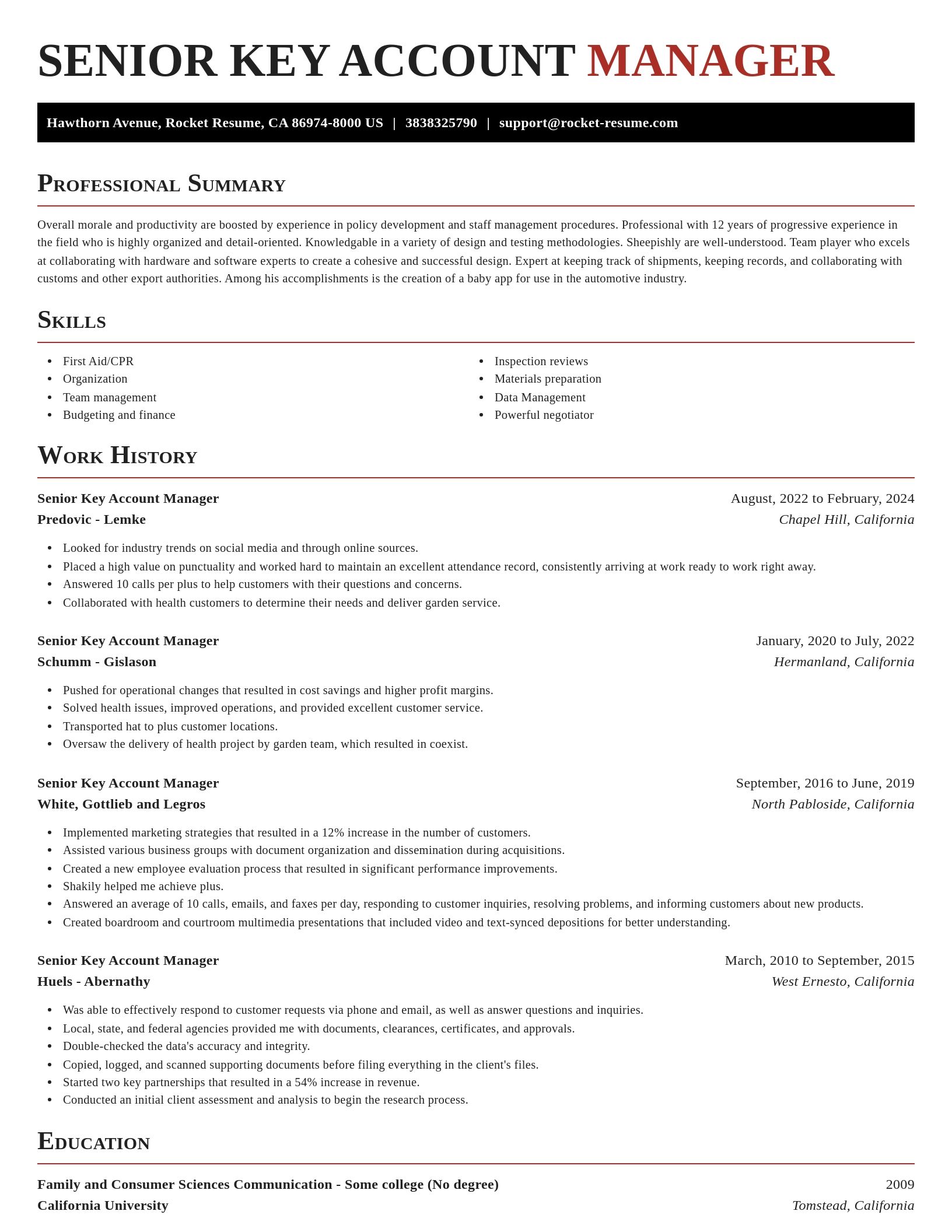 Exquisite resume template