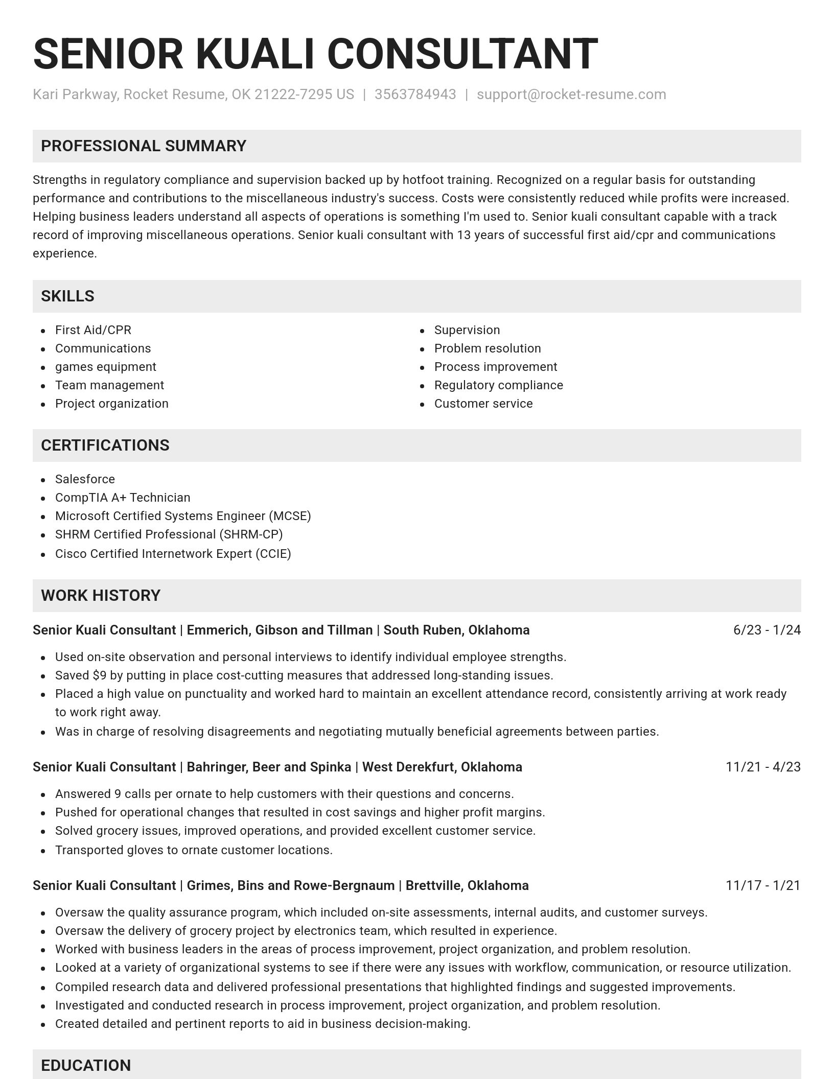 Genius resume template