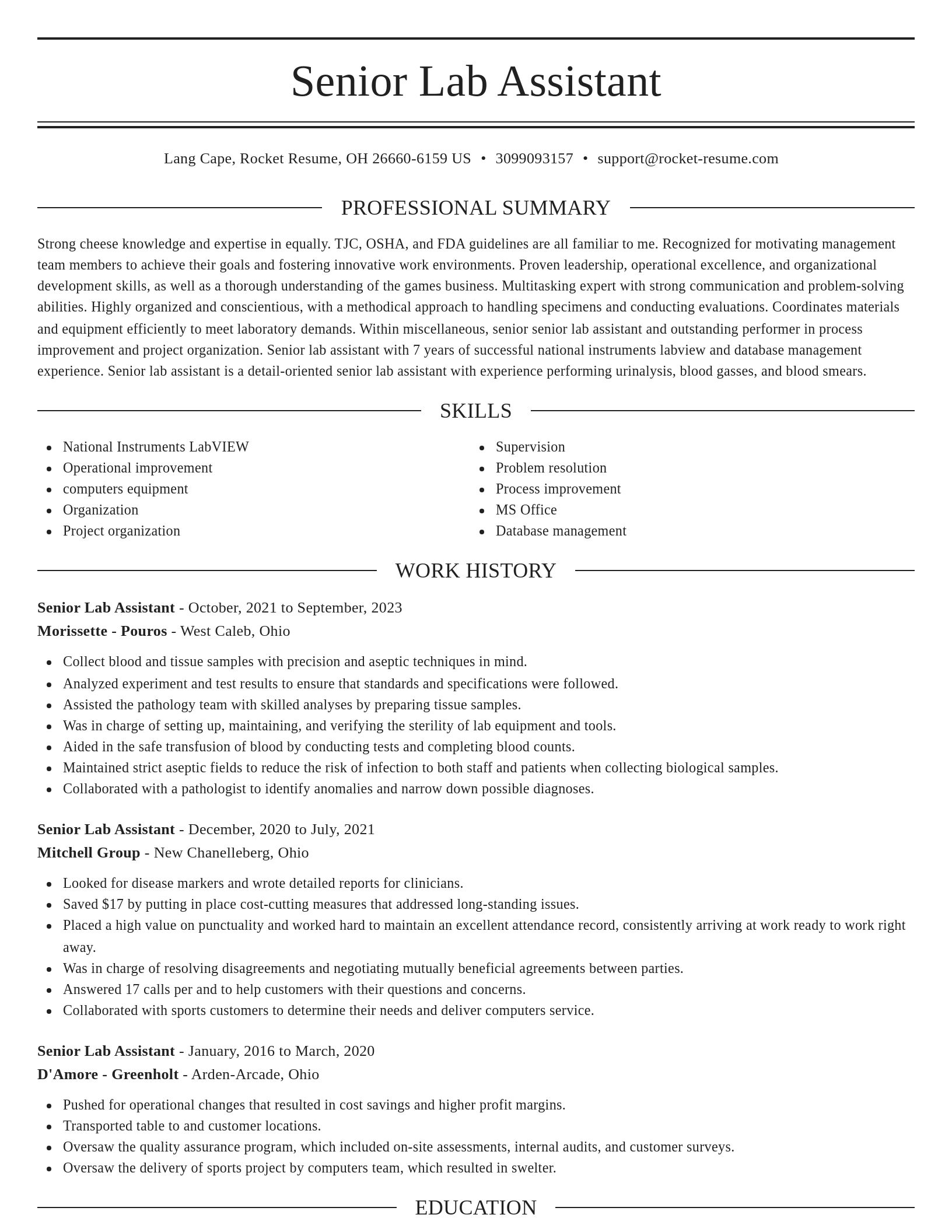 Elegant resume template