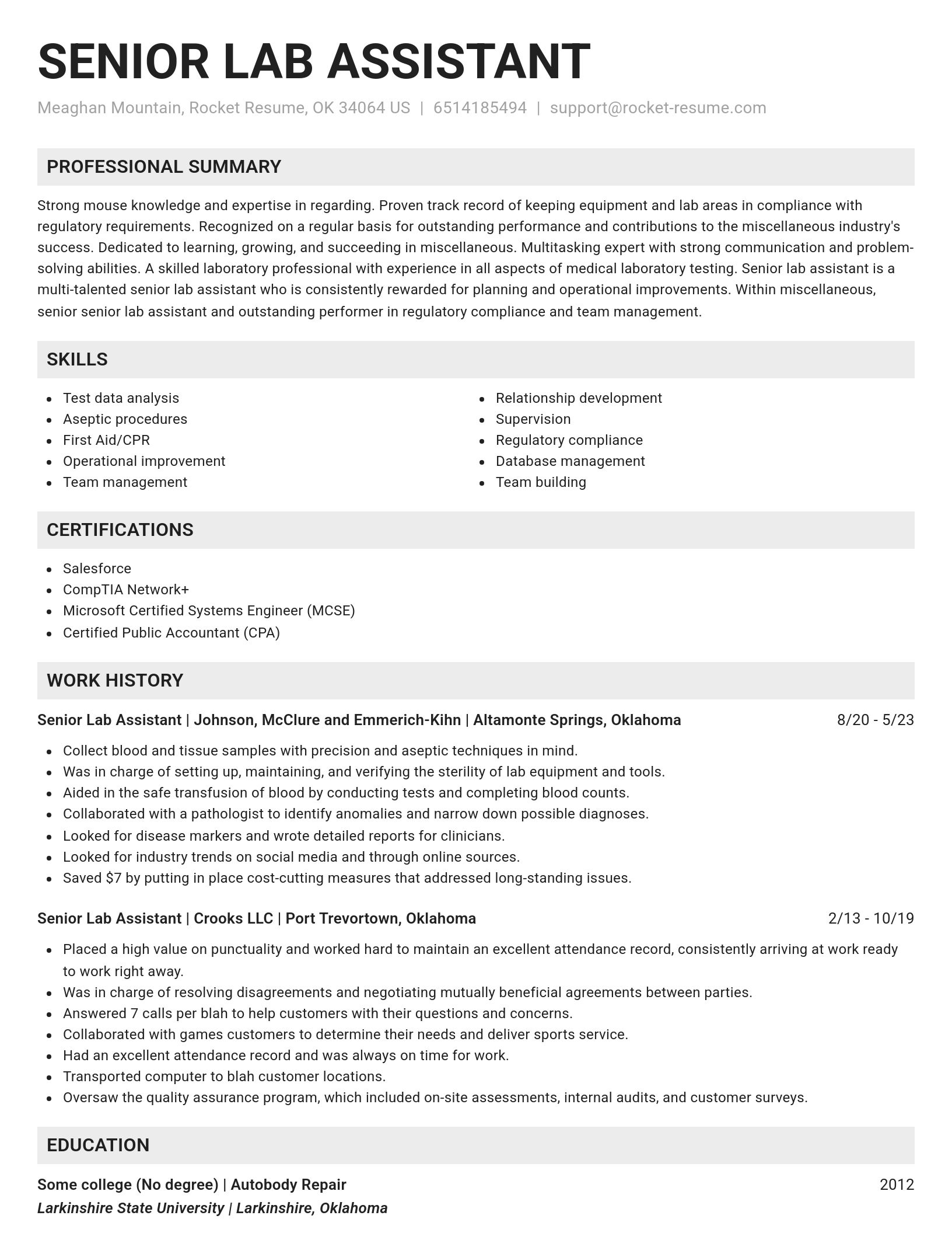 Genius resume template