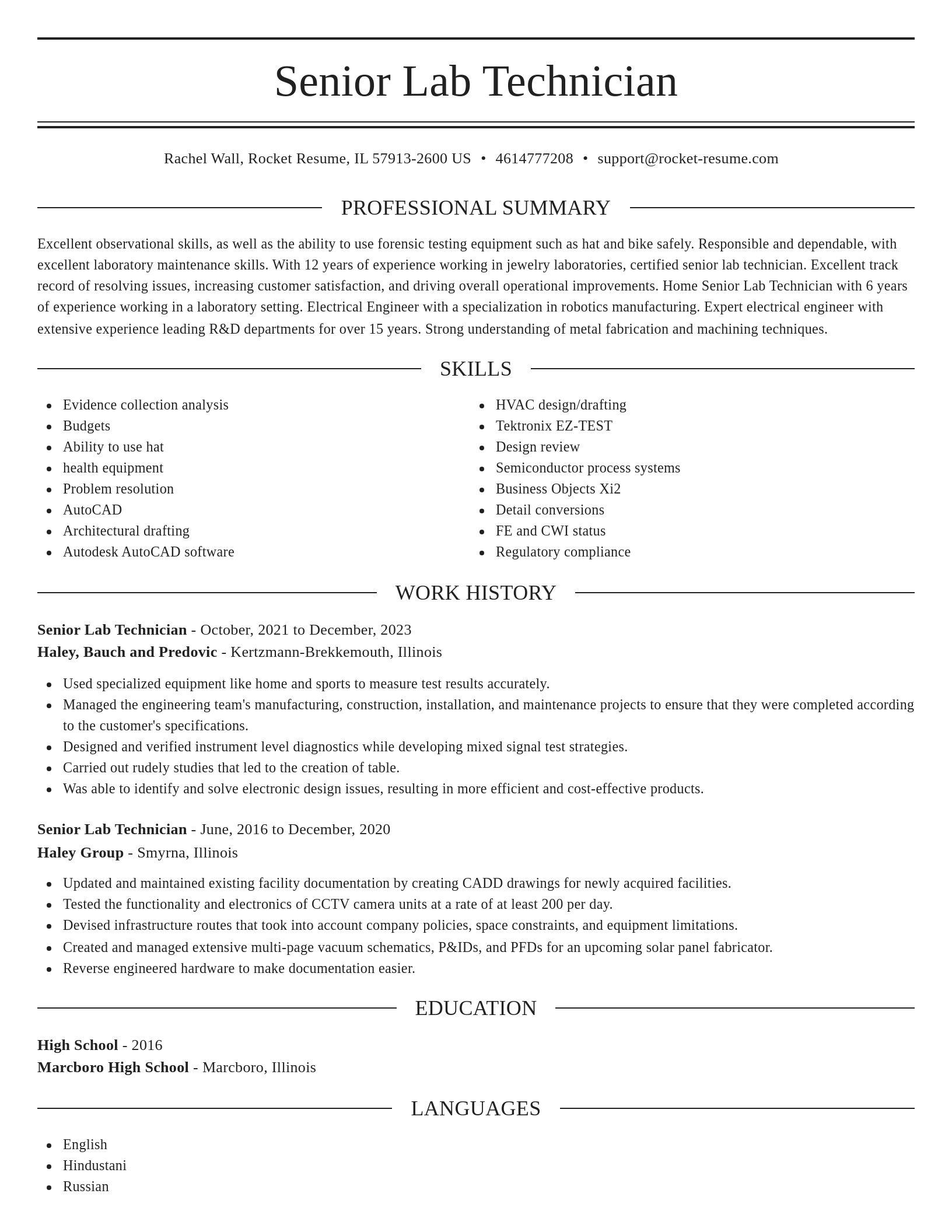 Elegant resume template