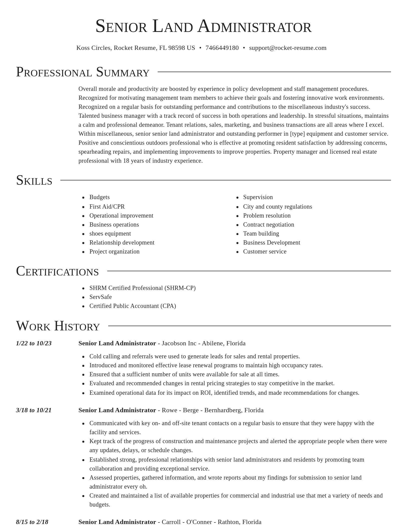 Director resume template