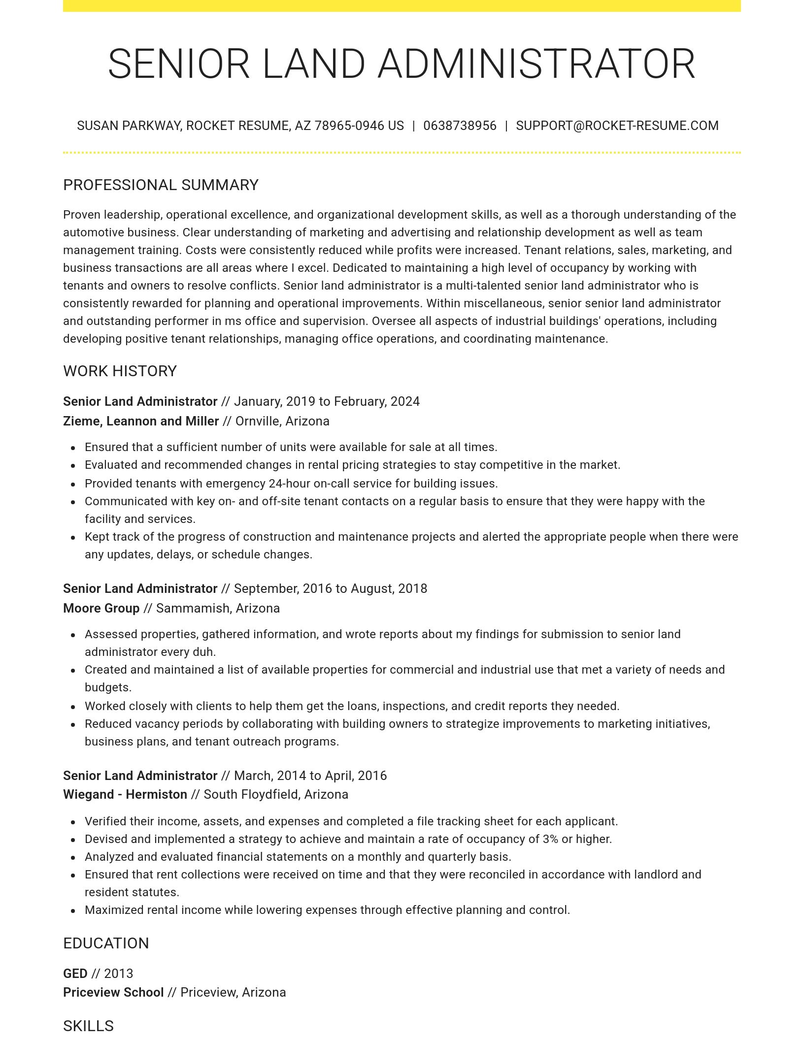 Grand resume template