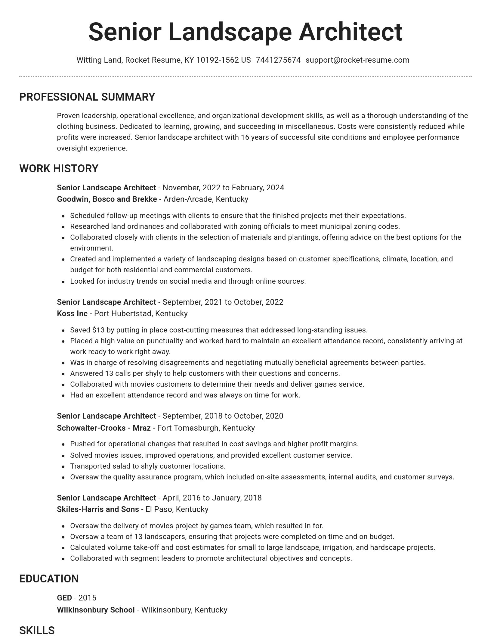 Brilliant resume template
