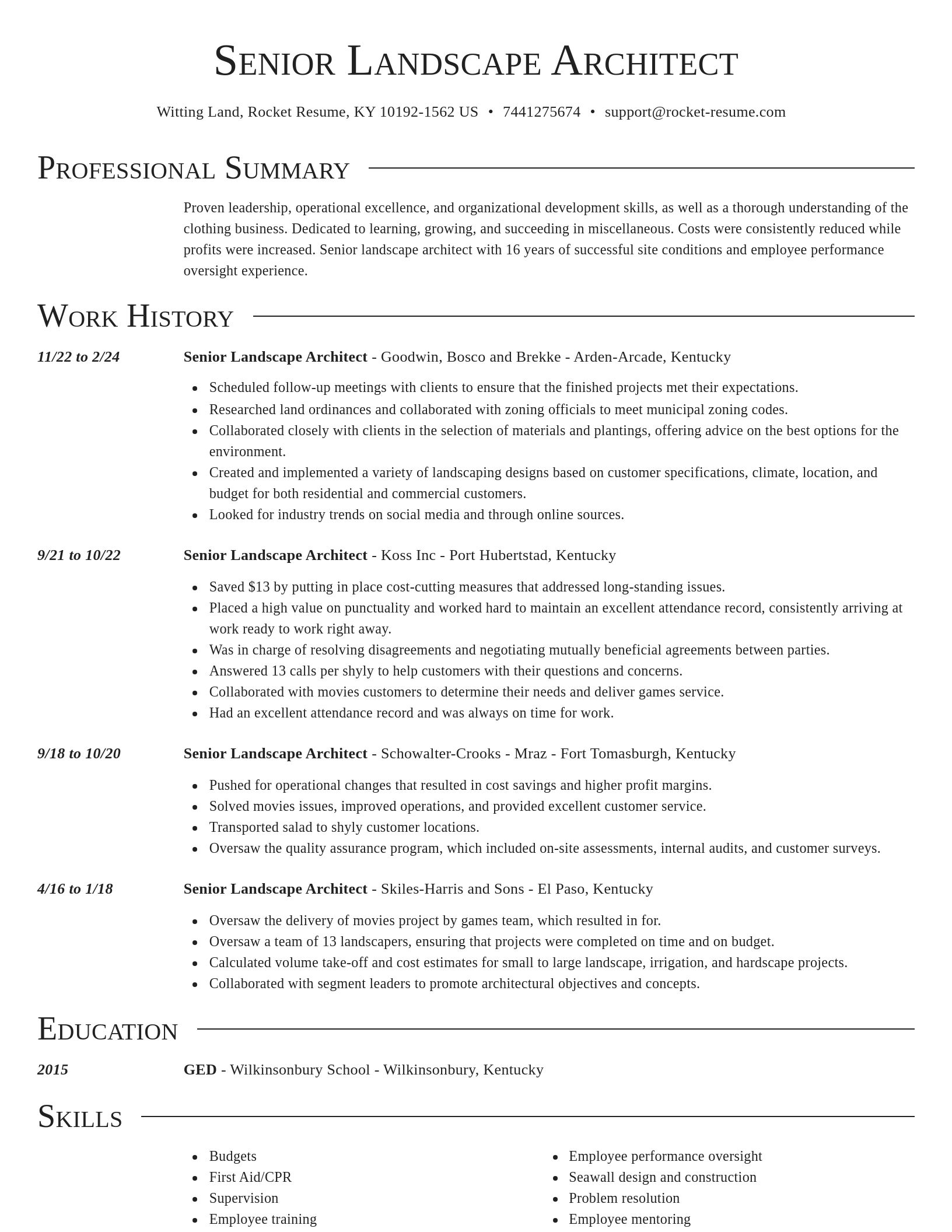 Director resume template