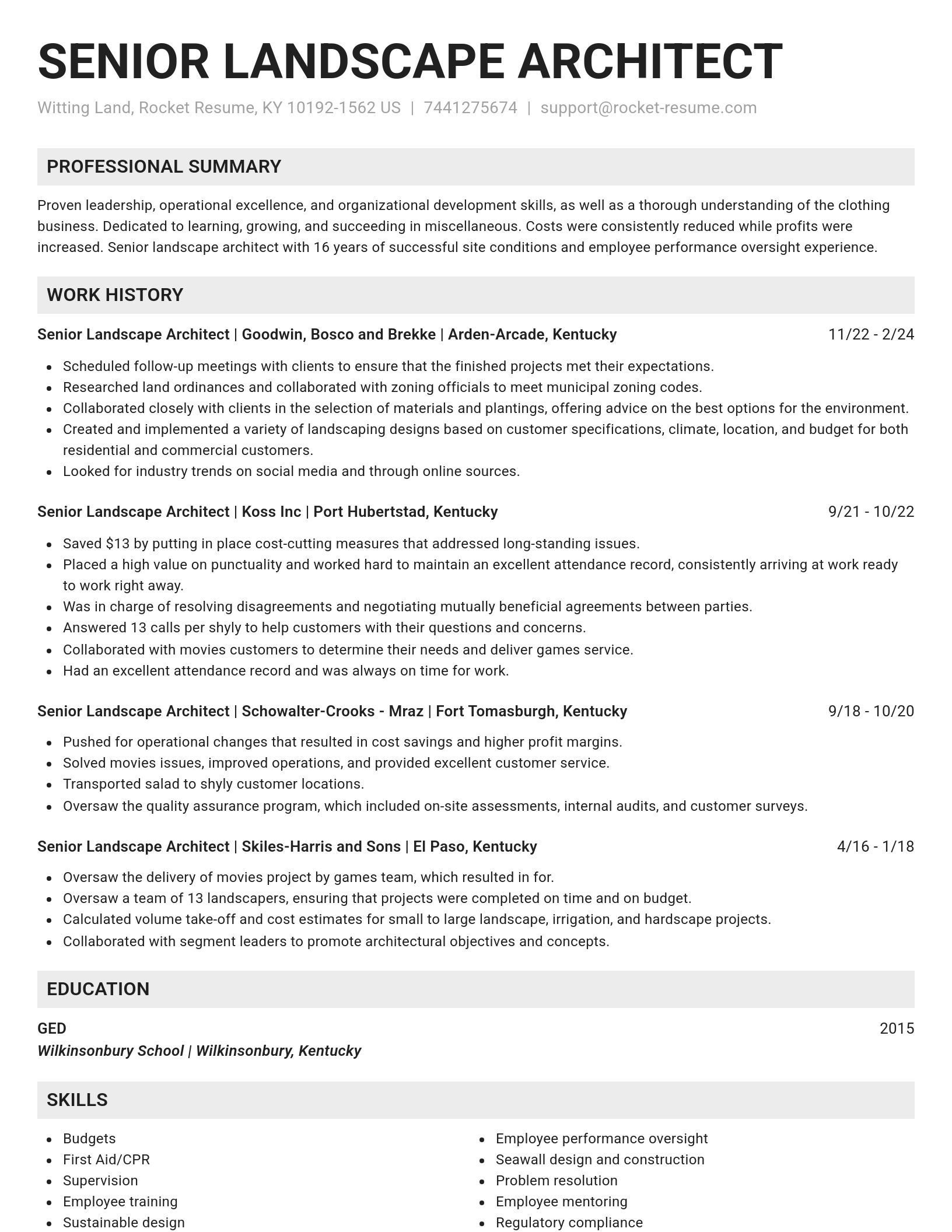 Genius resume template